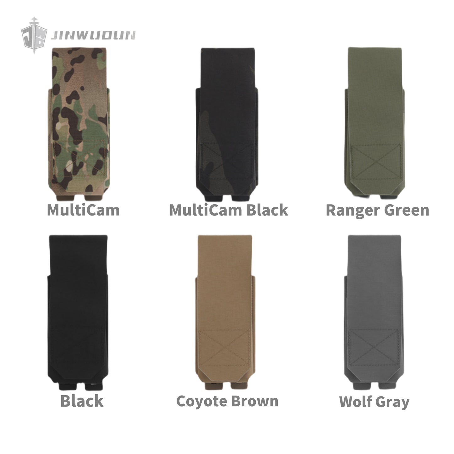 Flip double 5.56 accessory bag for outdoor tactical vests with multiple combinations and molle mounts