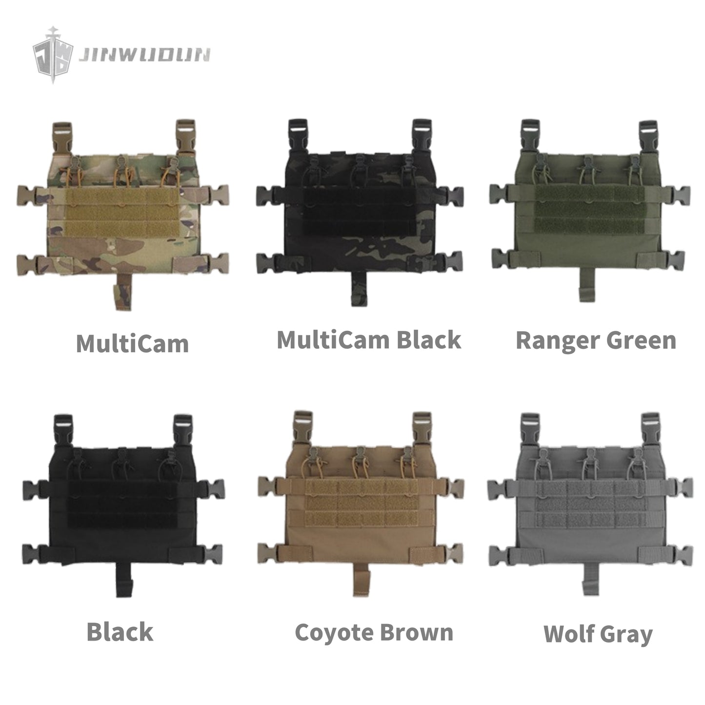 R model M4 triple panel tactical vest molle expansion board contains 5.56 triple pack