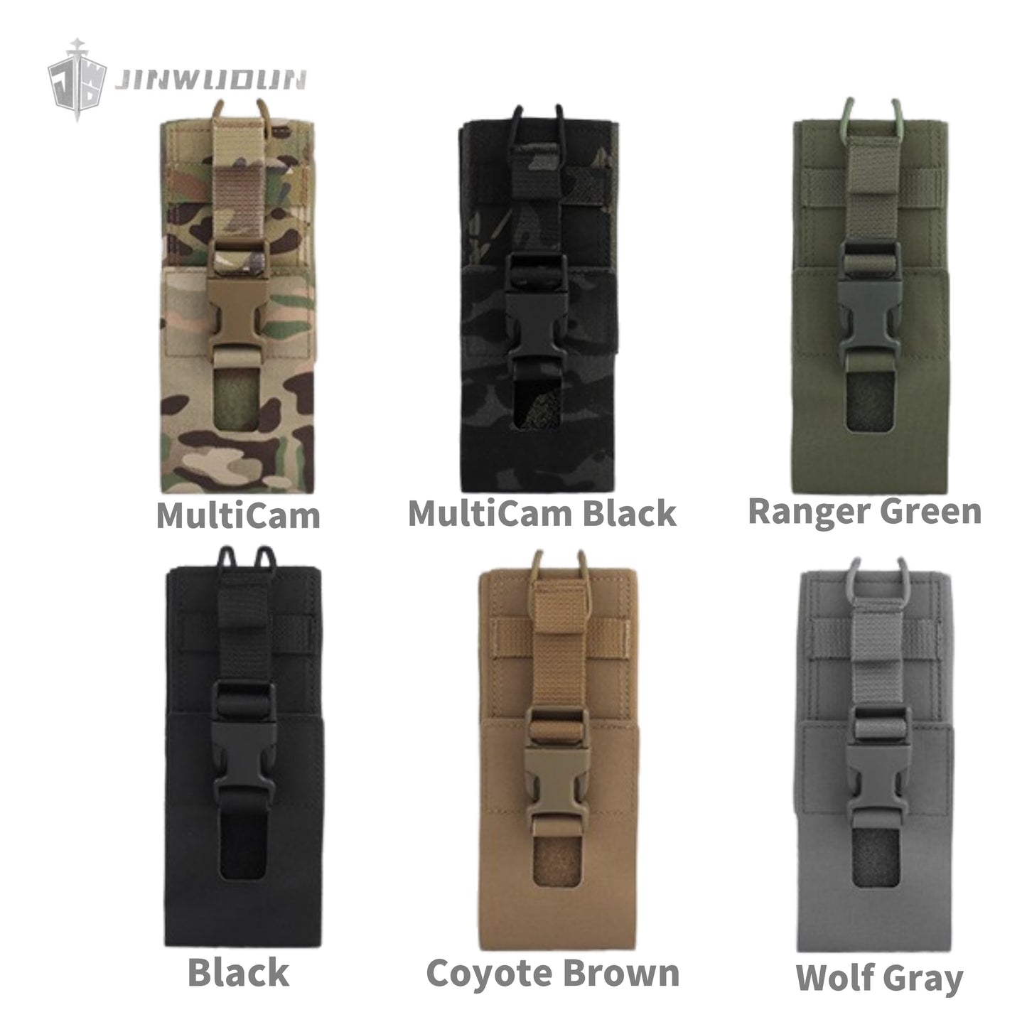 Lightweight Universal Radio Bag MOLLE Mount Adjustable Size Tactical Vest Accessory Bag