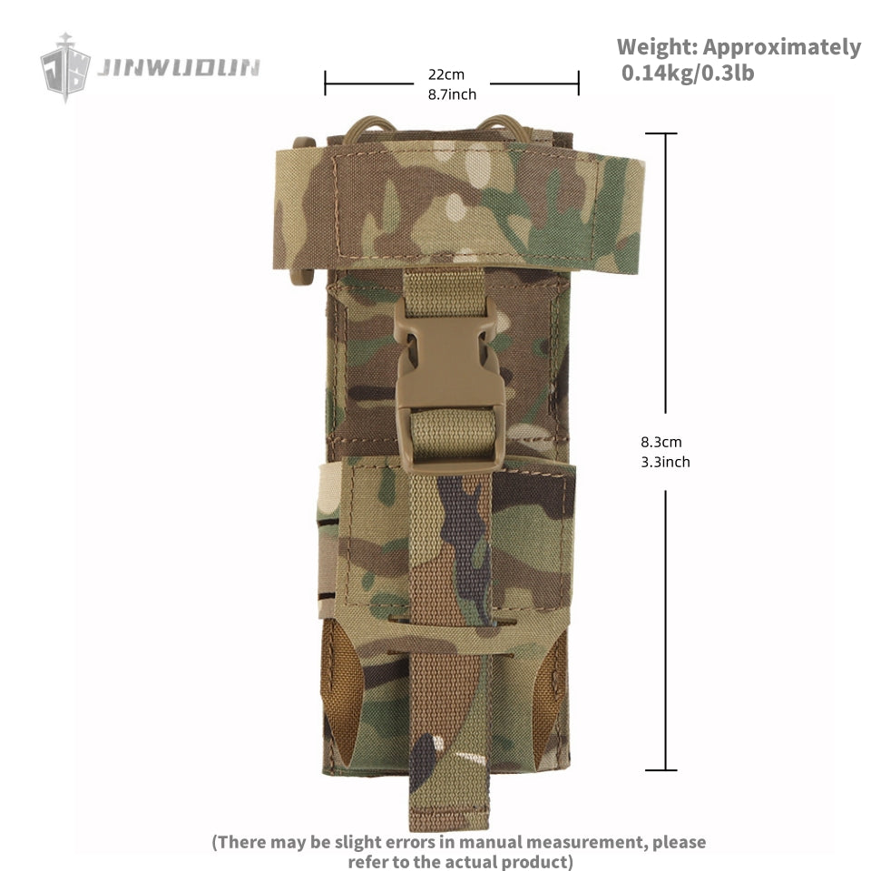 Outdoor tactical vest MOLLE radio bag military fan protective cover storage bag universal radio bag