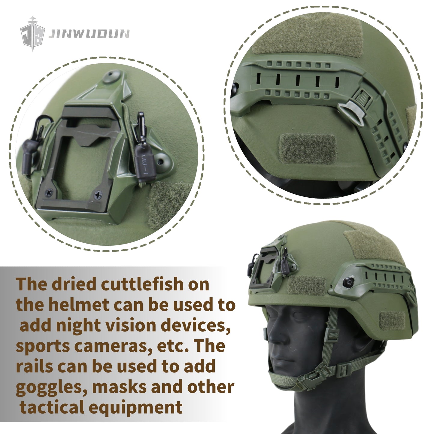 JWD-MICH 2000 welfare bulletproof helmet NIJ IIIA9x19mm bulletproof helmet