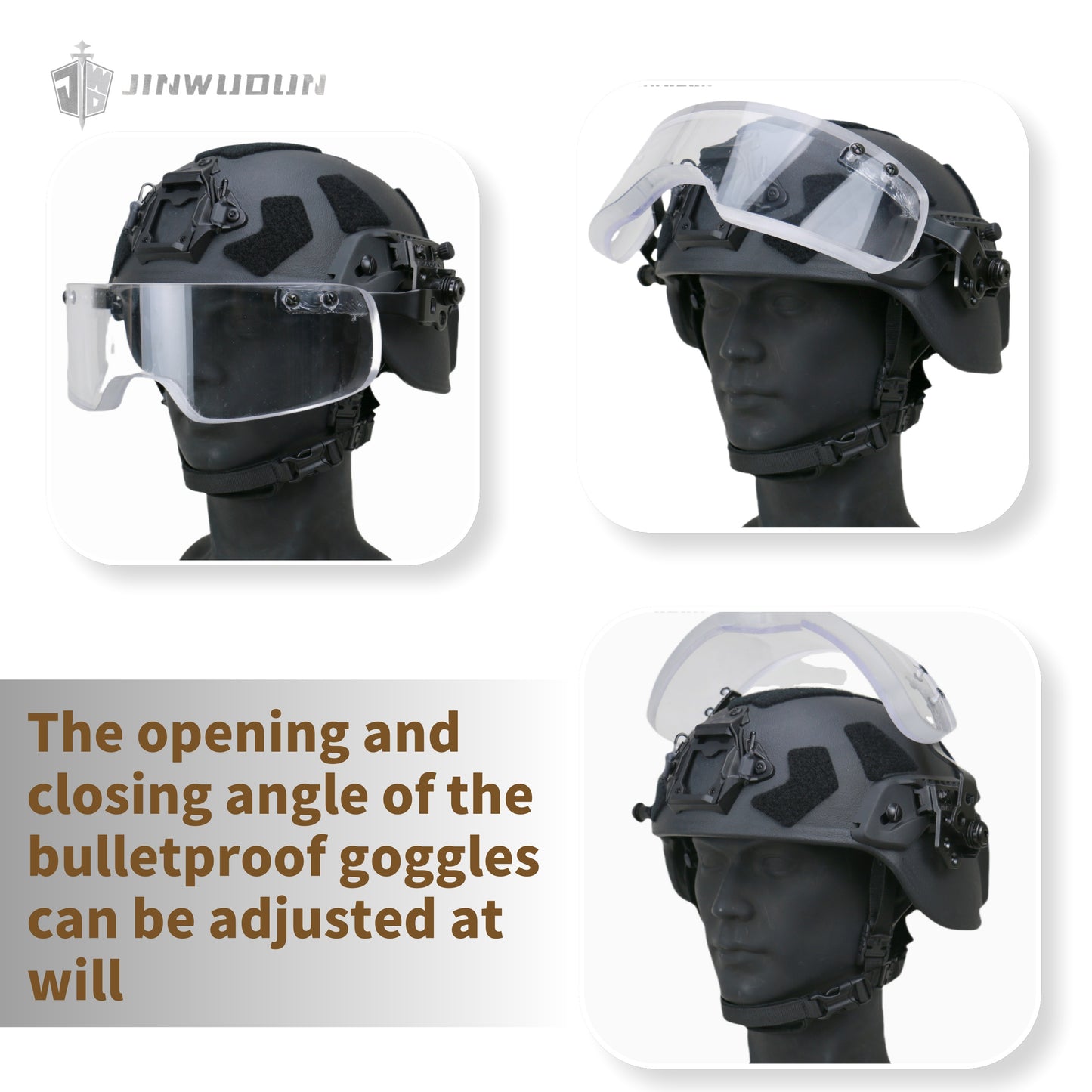 NIJ IIIA level bulletproof goggles Fast/MICH helmet dedicated bulletproof goggles protective equipment