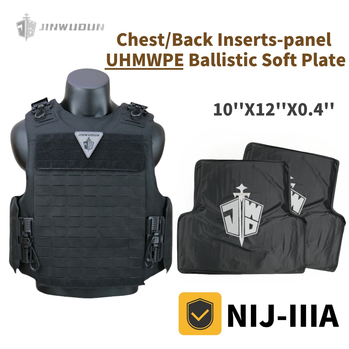 Level IV Bulletproof Vest - 1000D Polyester Material, Ultimate Protection and Durability