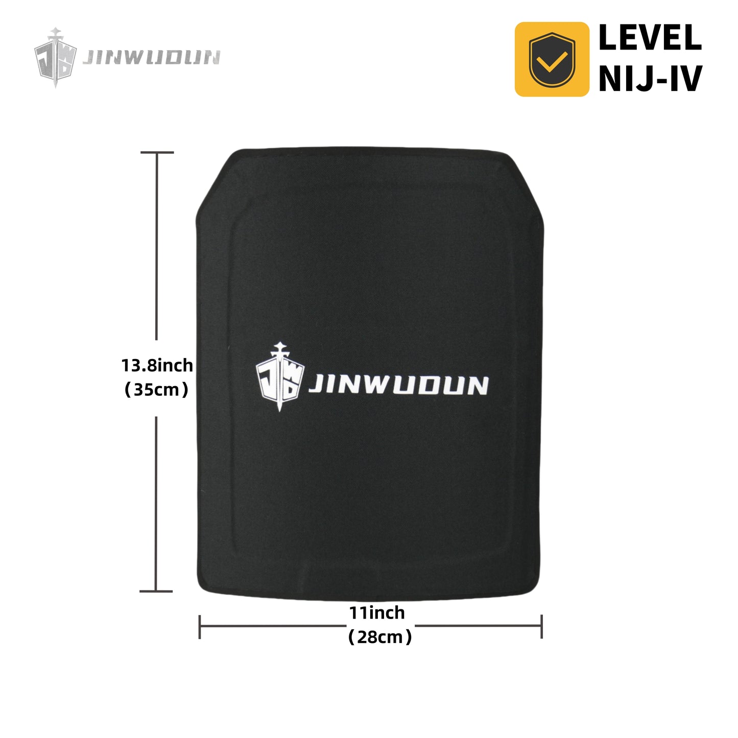 Level IV Ballistic Plate-plus | 11x13.8 Inch Silicon Carbide Ceramic + PE Material | 98% Full Coverage