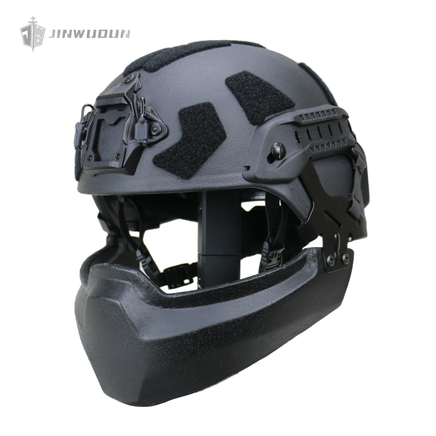 JWD-Full protection bulletproof helmet combination (helmet + goggles + jaw guard) American standard IIIA grade protection PE material