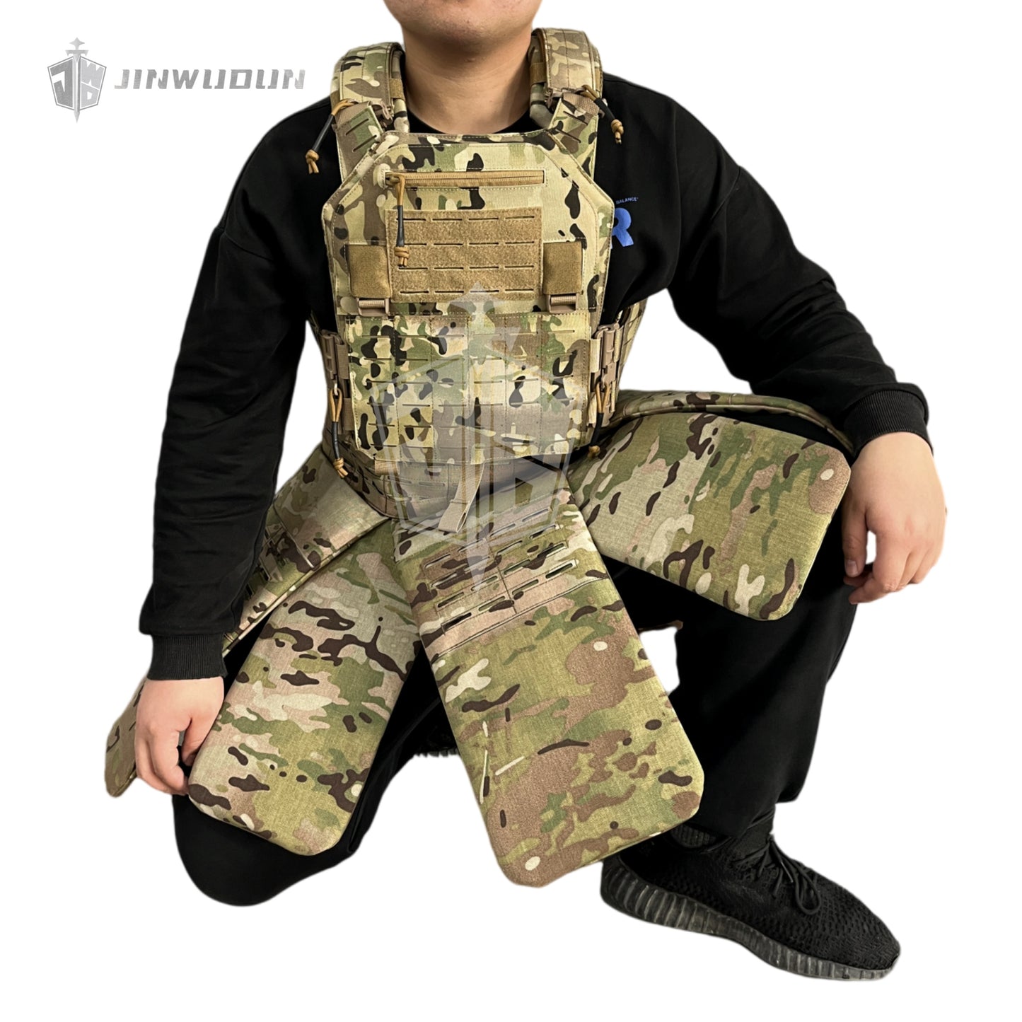 NIJ-IIIA tactical bulletproof skirt laser cutting multifunctional MOLLE