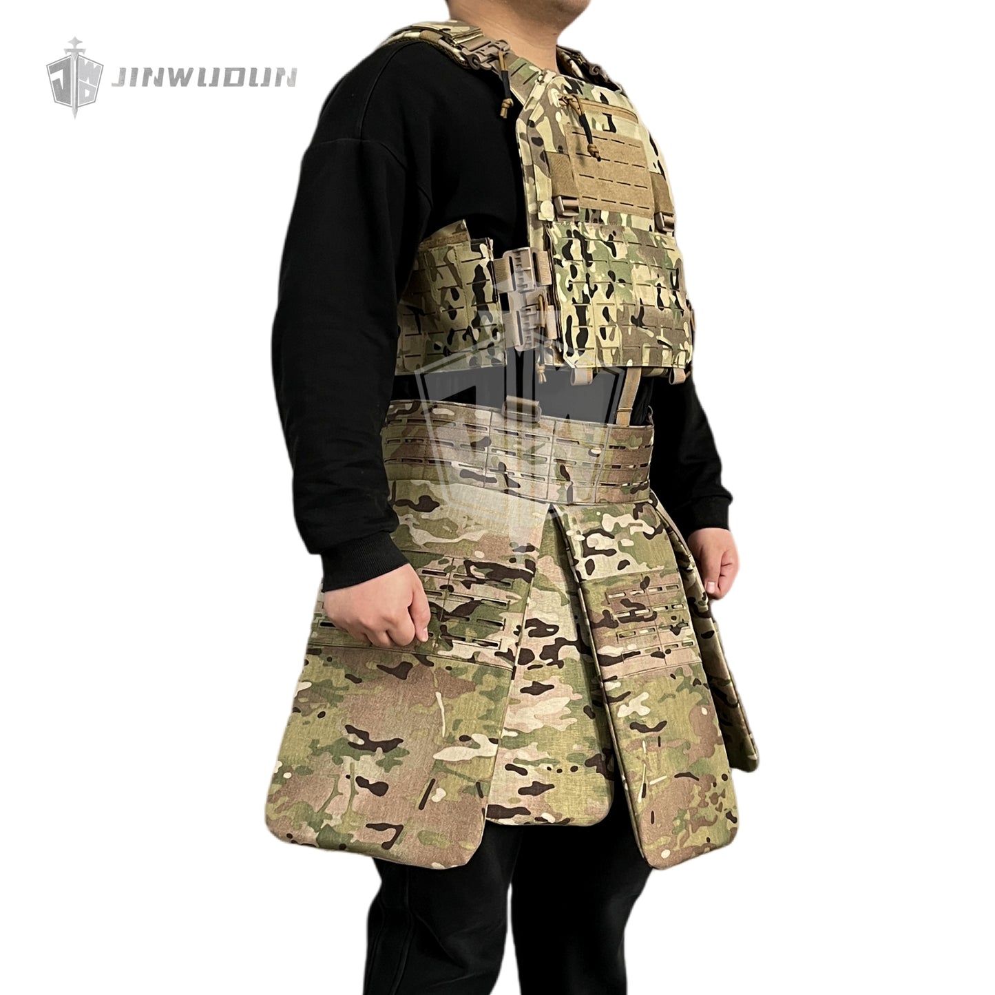 NIJ-IIIA tactical bulletproof skirt laser cutting multifunctional MOLLE