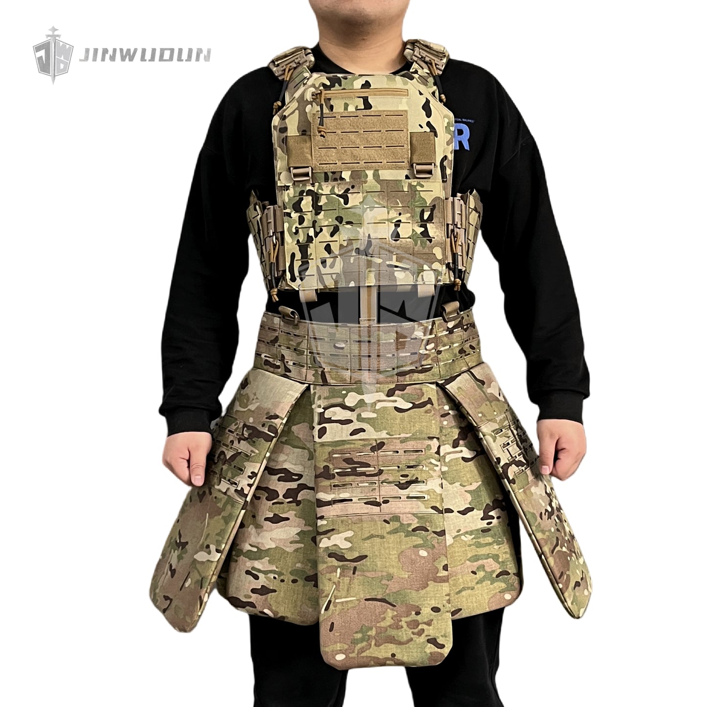 NIJ-IIIA tactical bulletproof skirt laser cutting multifunctional MOLLE