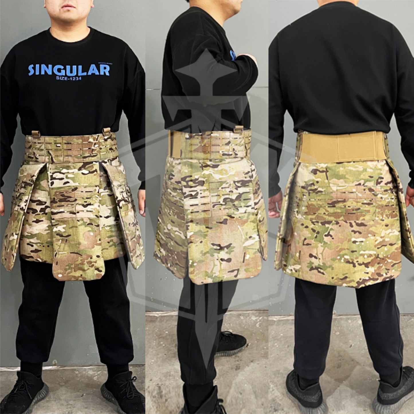 NIJ-IIIA tactical bulletproof skirt laser cutting multifunctional MOLLE