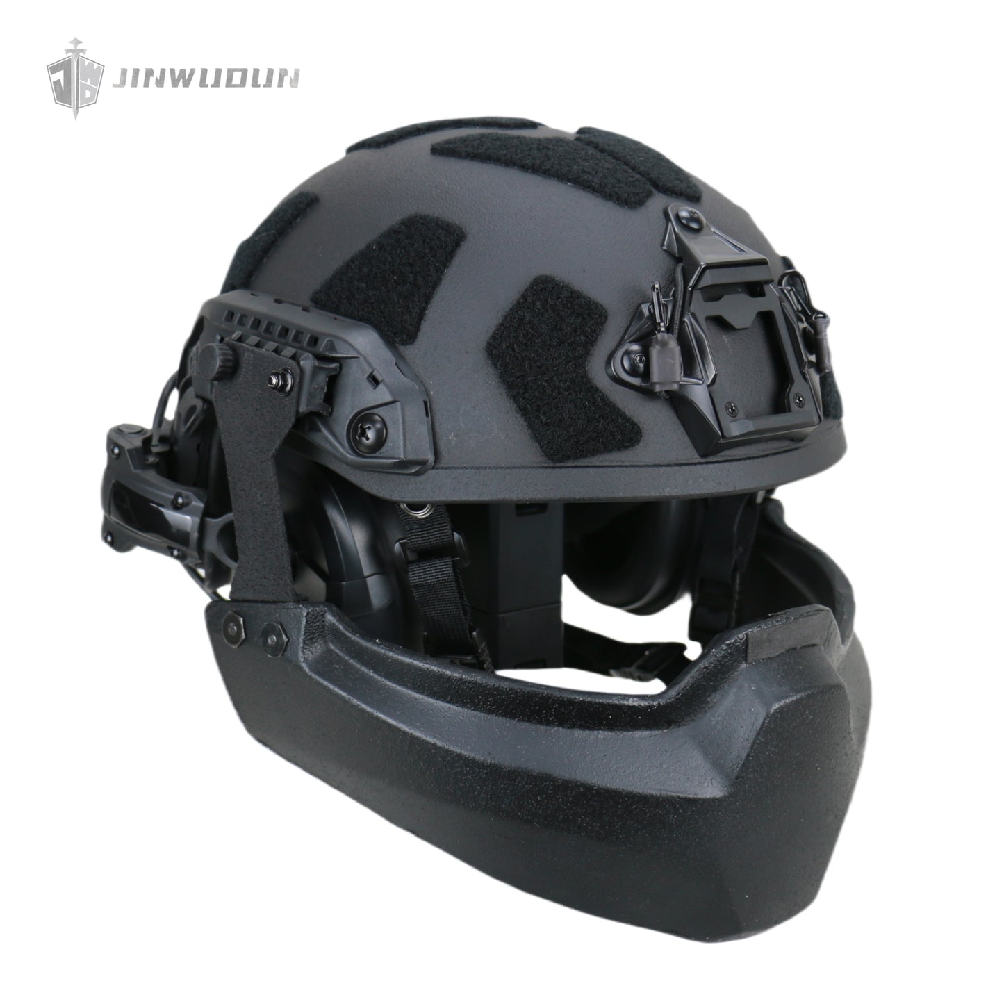 JWD-NIJ IIIA bulletproof jaw guard FAST helmet dedicated bulletproof mask can be removed