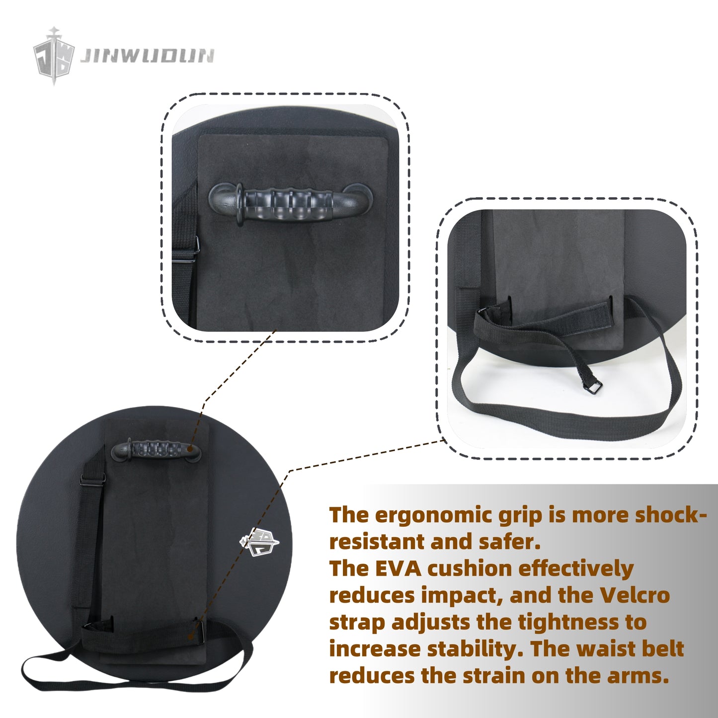 NIJ IIIA+ Round Bulletproof Shield: 20.1-Inch UHMWPE with Durable Nylon Cover