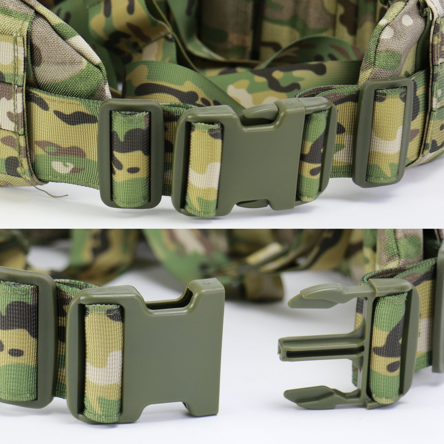 NIJ-IIIA level enlarged tactical bulletproof waist belt, 1000D polyester with Molle system