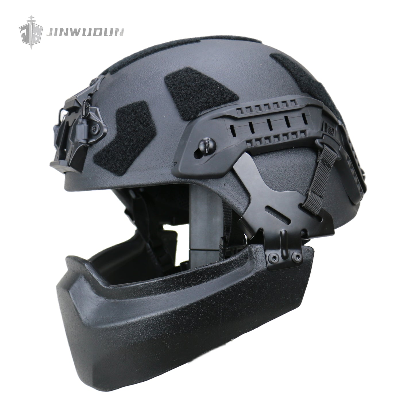 JWD-Full protection bulletproof helmet combination (helmet + goggles + jaw guard) American standard IIIA grade protection PE material