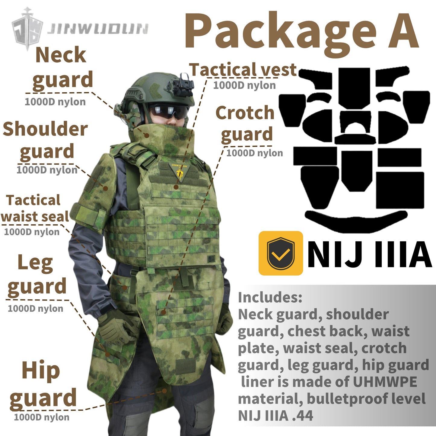 NIJ IIIA/IV Heavy "Raider" SSO original OEM special forces tactical bulletproof vest tactical vest suit