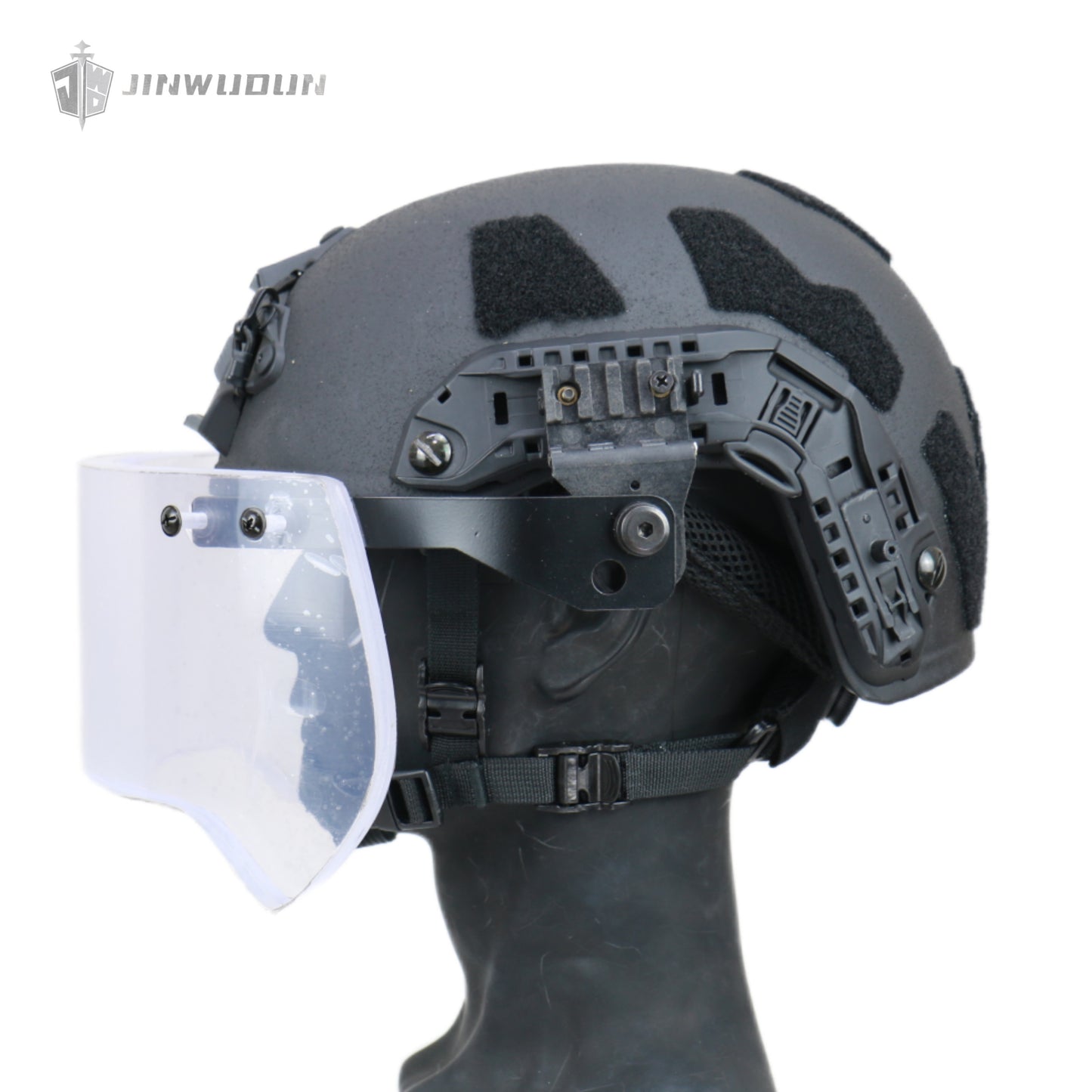 JWD-Bulletproof and explosion-proof mask IIIA level protection rail connected to helmet suitable for tactical goggles