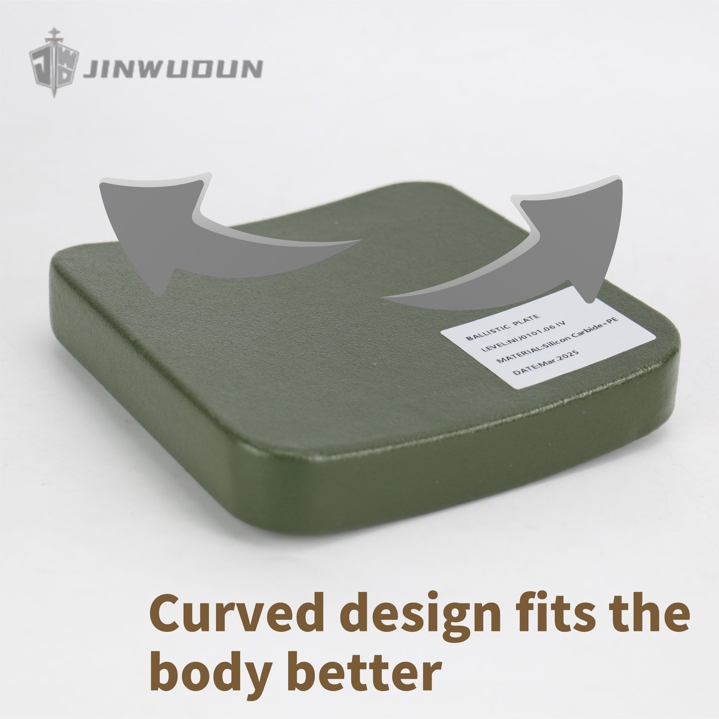 LEVEL NIJ IV+spray polyurea coating, 6*6inch ,Alumina ceramic/Silicon carbide ceramic+PE bulletproof waist plate