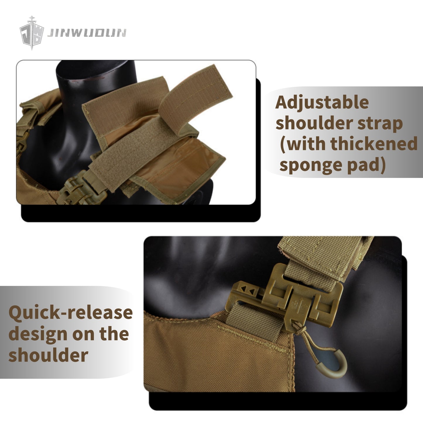 JWD Tactical Vest/Bulletproof Vest-Equipped with Quick Release System