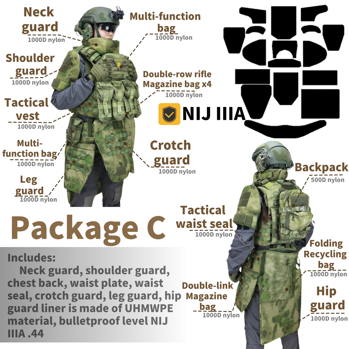NIJ IIIA/IV Heavy "Raider" SSO original OEM special forces tactical bulletproof vest tactical vest suit