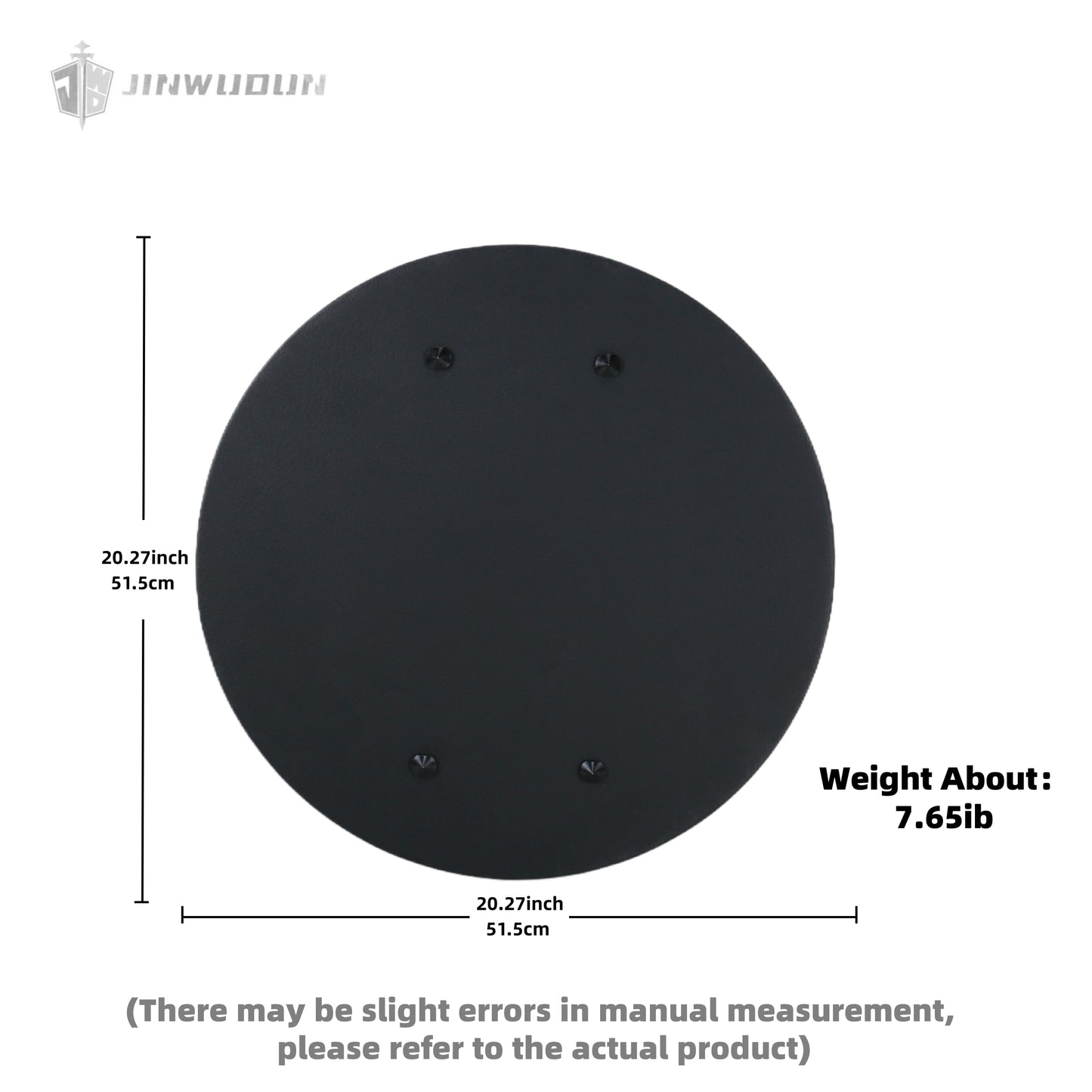 NIJ IIIA+ Round Bulletproof Shield: 20.1-Inch UHMWPE with Durable Nylon Cover
