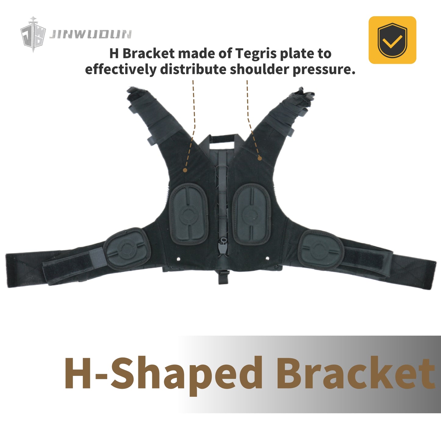 AVS tactical vest, made of nylon material, H-shaped support, multifunctional, lightweight and durable