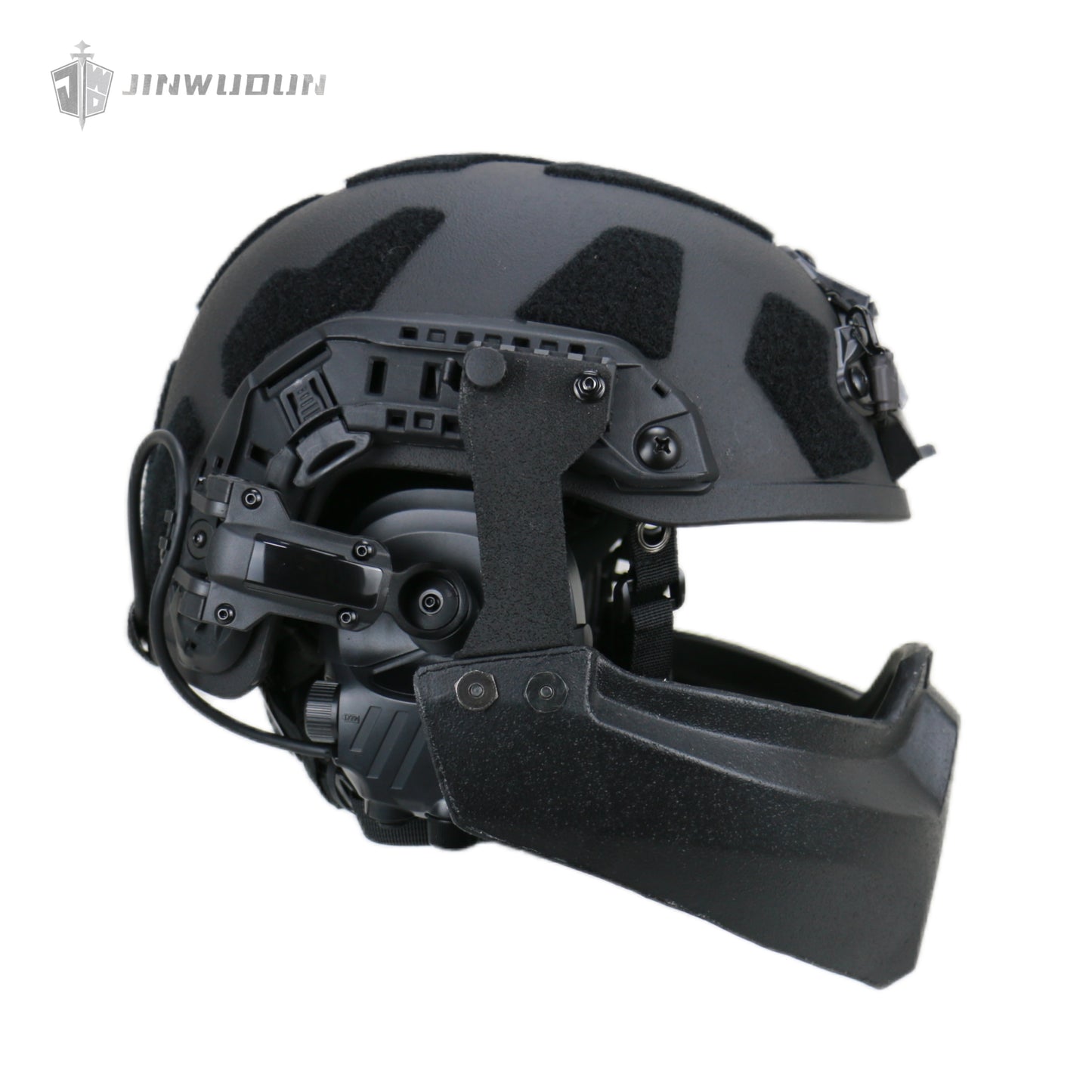 JWD-NIJ IIIA bulletproof jaw guard FAST helmet dedicated bulletproof mask can be removed