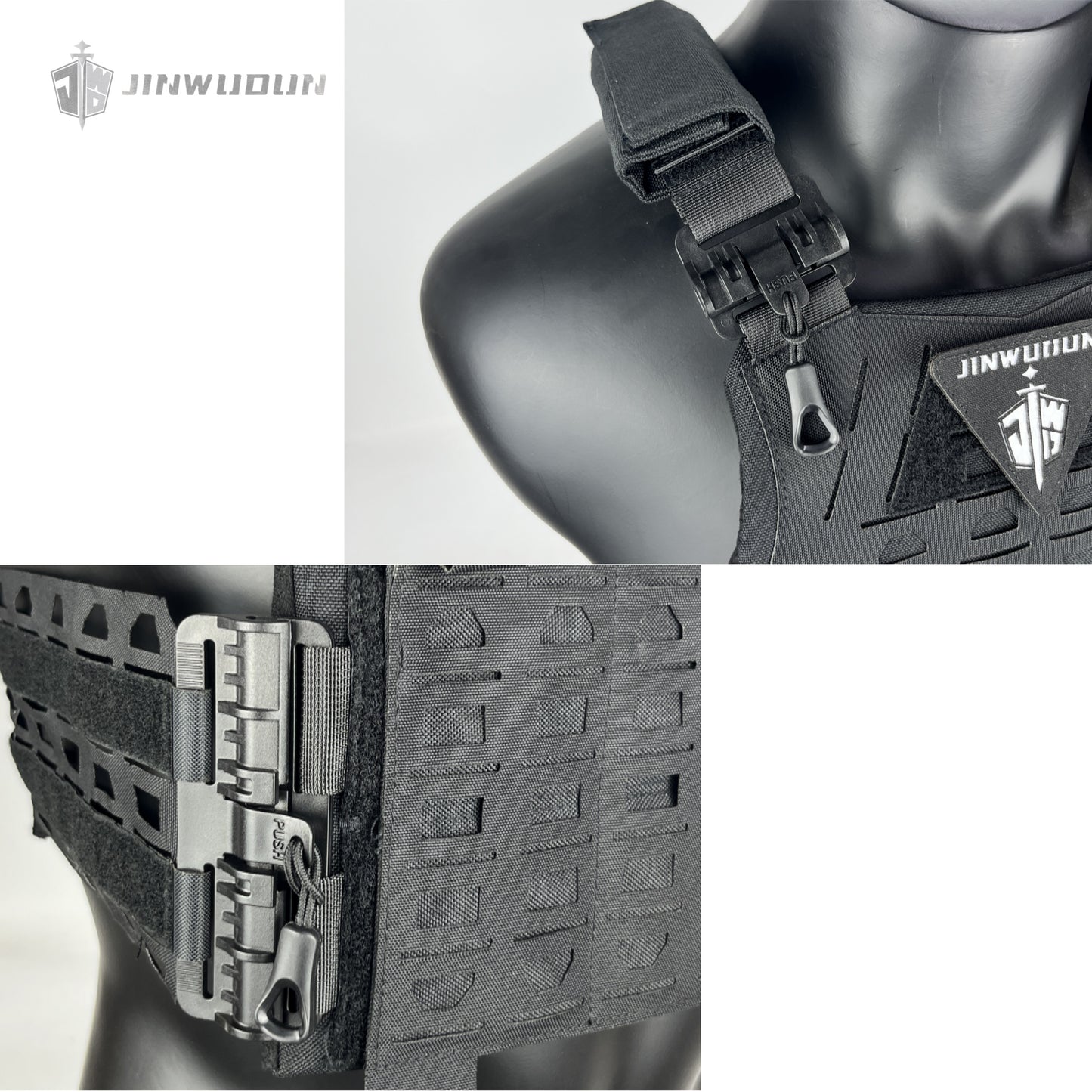 Level NIJ IIIA summer lightweight quick-release vest tactical bulletproof vest stab-proof clothing 0.14㎡ protective cordura