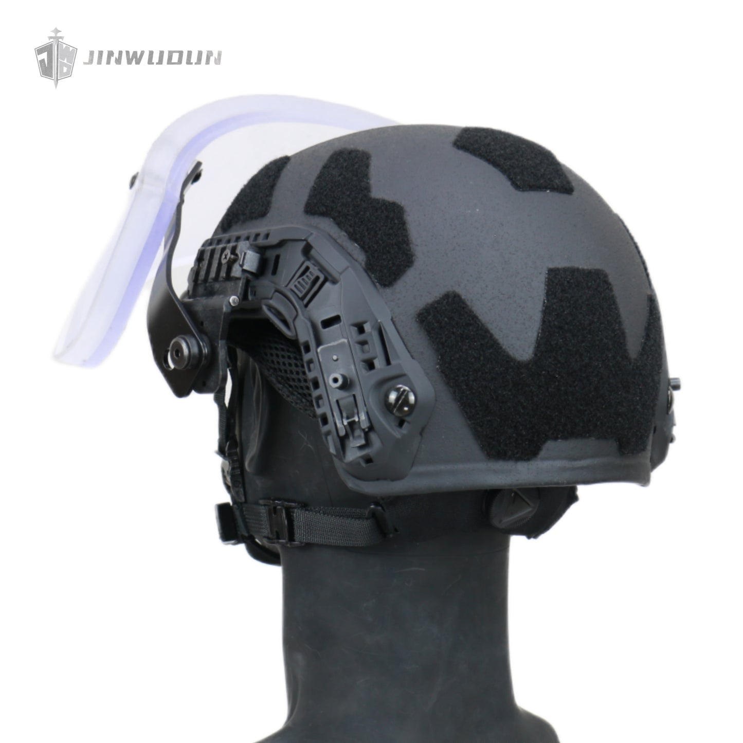 JWD-Bulletproof and explosion-proof mask IIIA level protection rail connected to helmet suitable for tactical goggles