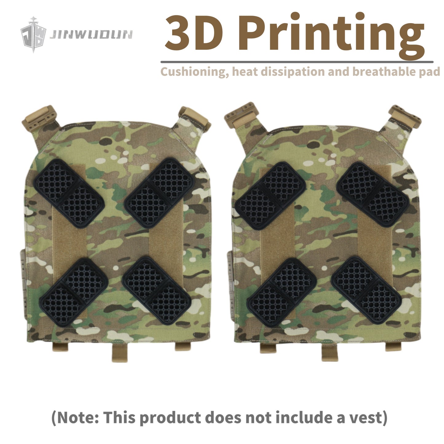 Tactical vest lining-3D printing technology 75A material elastic heat dissipation breathable light and durable