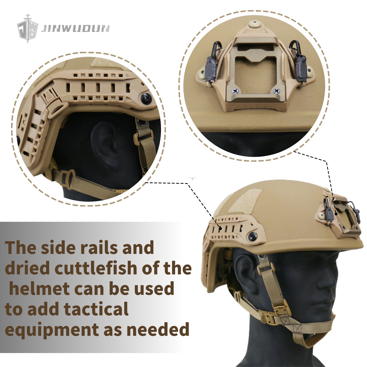 JWD-Level NIJ IIIA FAST XR tactical bulletproof helmet PE lightweight WENDY kit paratrooper helmet