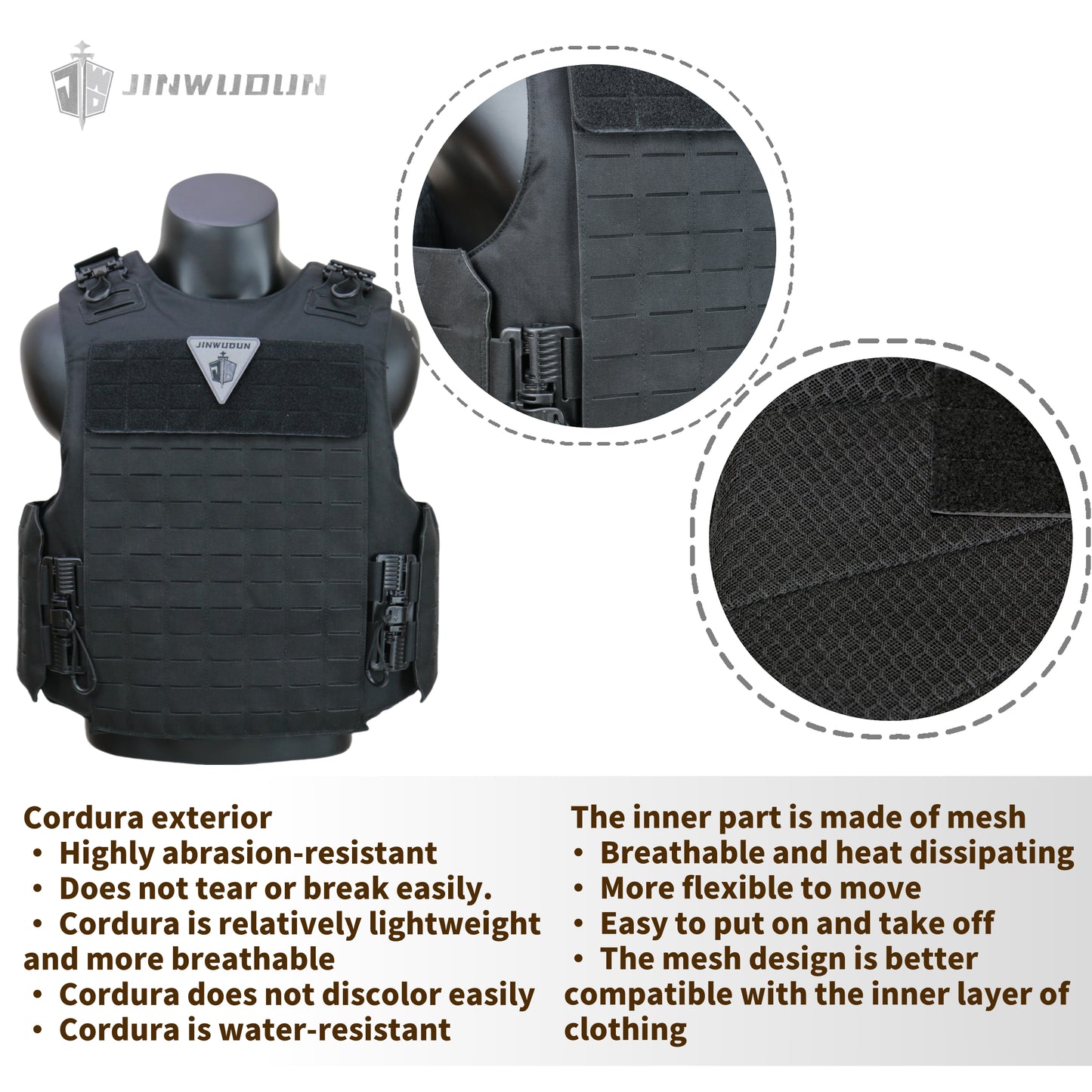 Level IV Bulletproof Vest - 1000D Polyester Material, Ultimate Protection and Durability