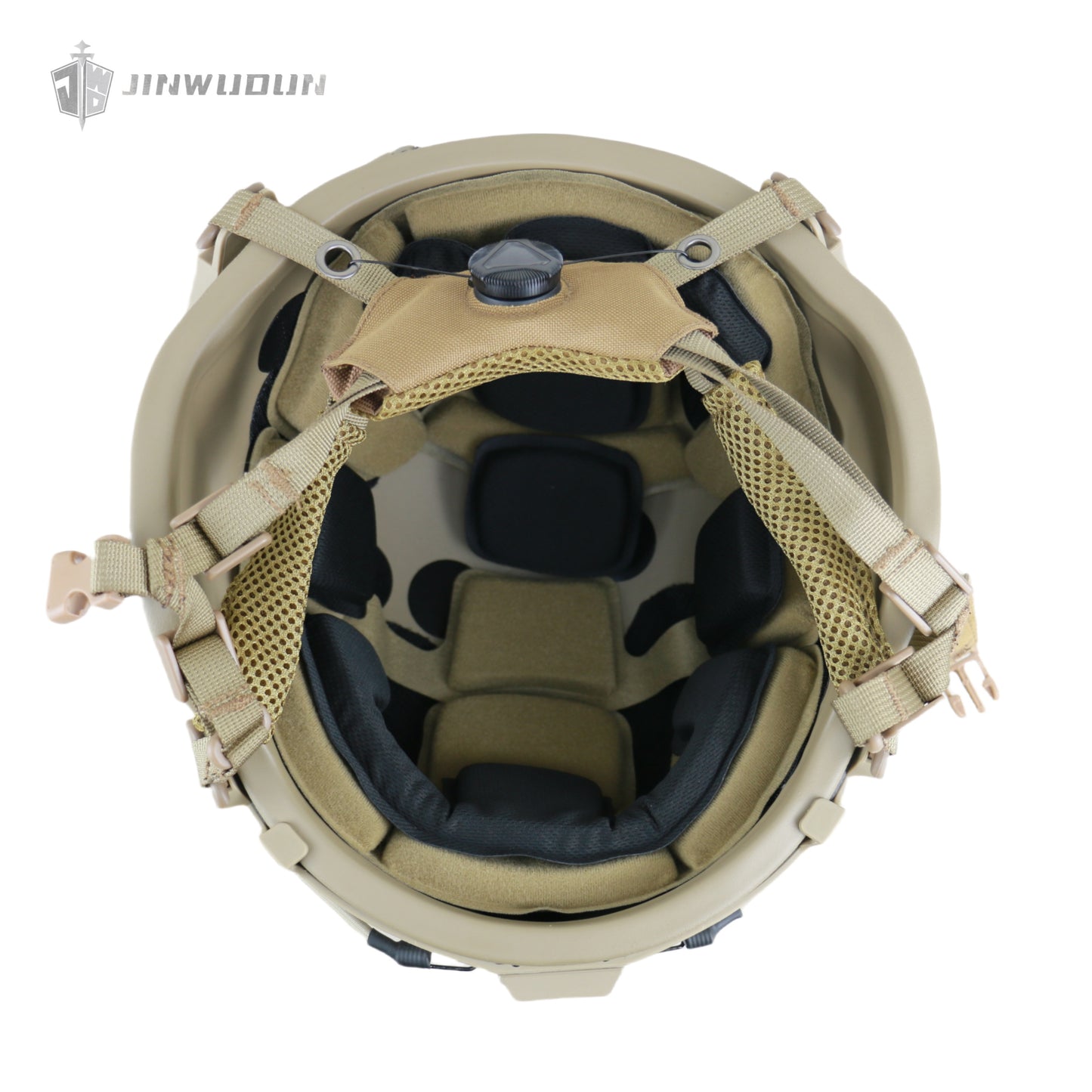 ACH MICH2000 Ballistic Helmet NIJ Level IIIA - Ballistic Helmet + Bolt-less Rail System with Integrated Night Vision Goggle Mount & Bungees