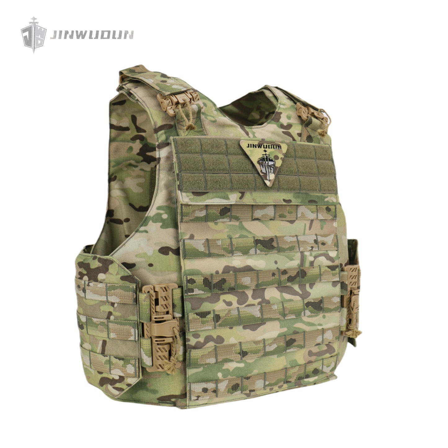 JWD-NIJ IIIA/III+/IV Level Bison bulletproof vest, 1000D nylon material fortress protection camouflage