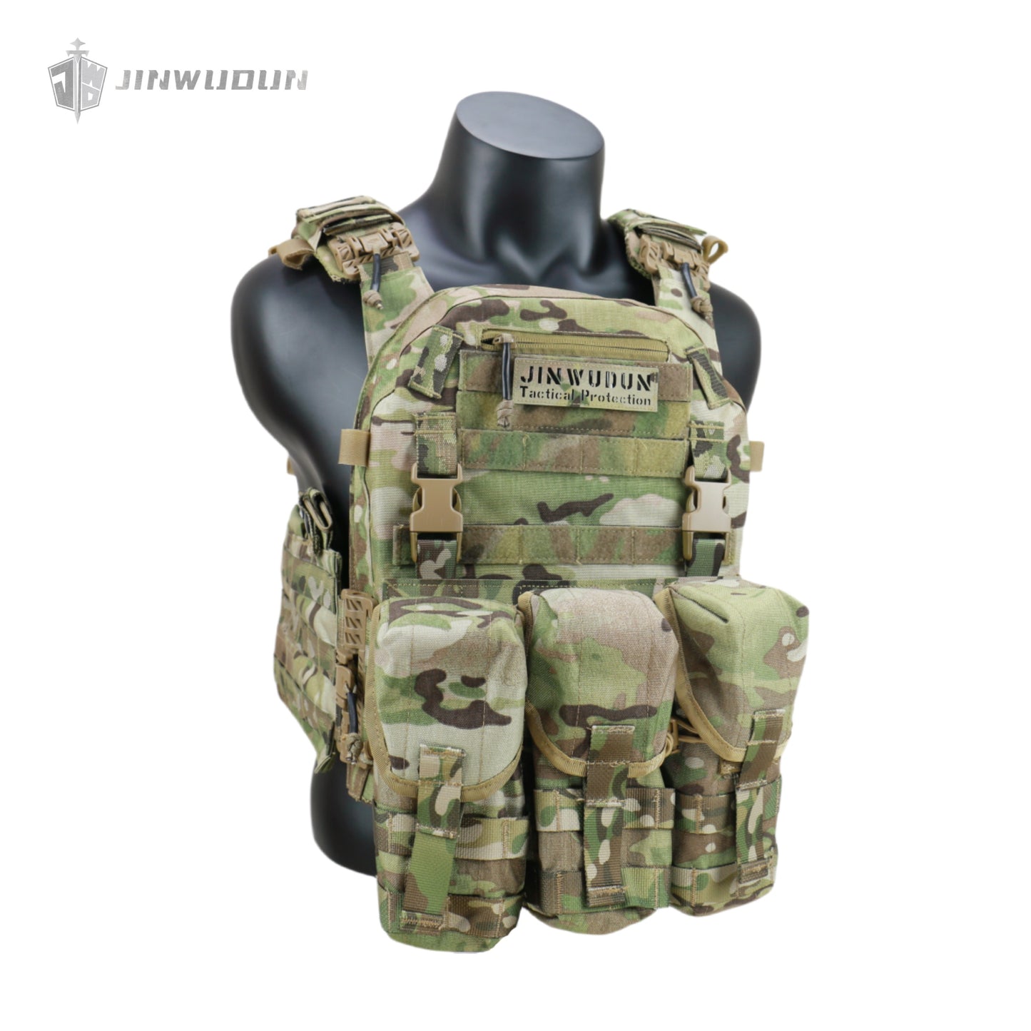 JWD-Magazine bag - 1000D nylon material can accommodate AK/AR magazines at the same time. Molle system accessory bag