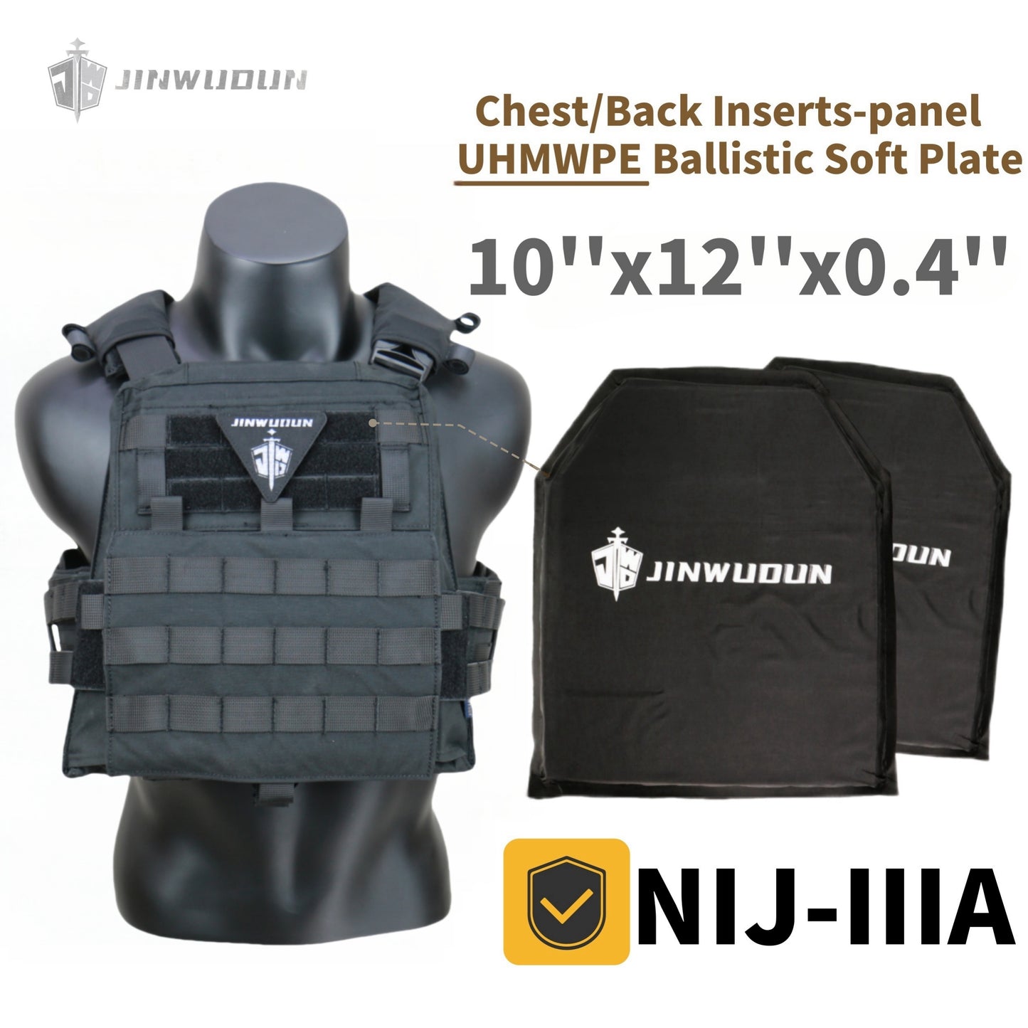 Level IIIA/IV AVS tactical bulletproof vest, made of nylon material, H-shaped support, multifunctional, lightweight and durable