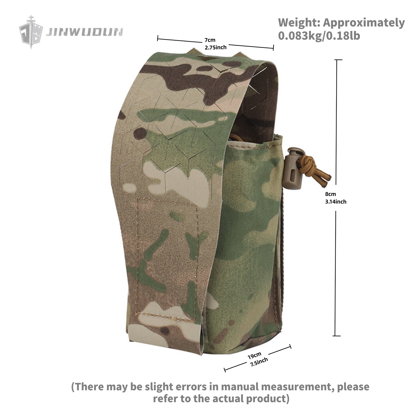 Compatible with various tactical vests, flip-top multi-function SPUD multi-purpose tactical bag