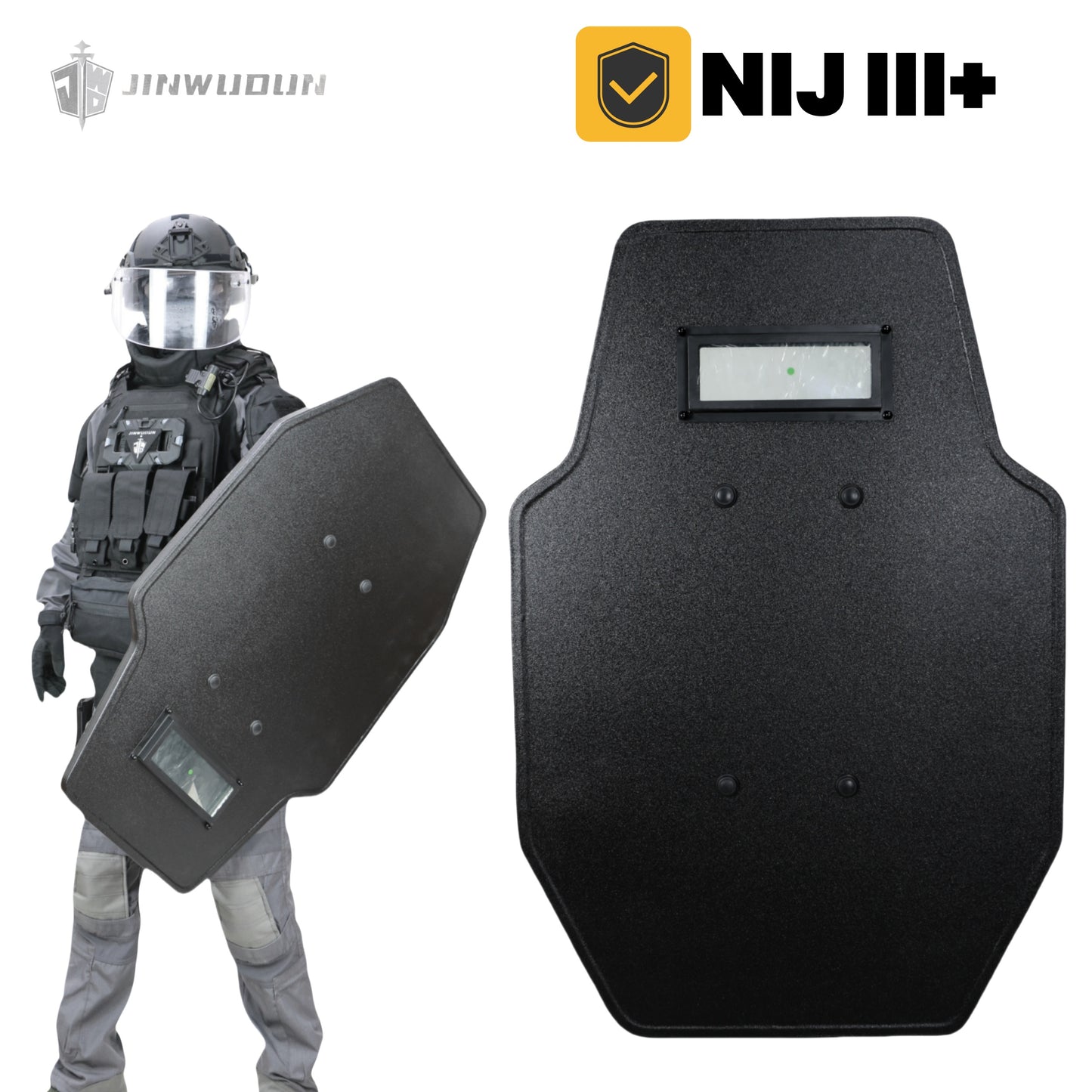 Bulletproof Shield | NIJ III+ Protection | Polyurea Coating for Enhanced Durability