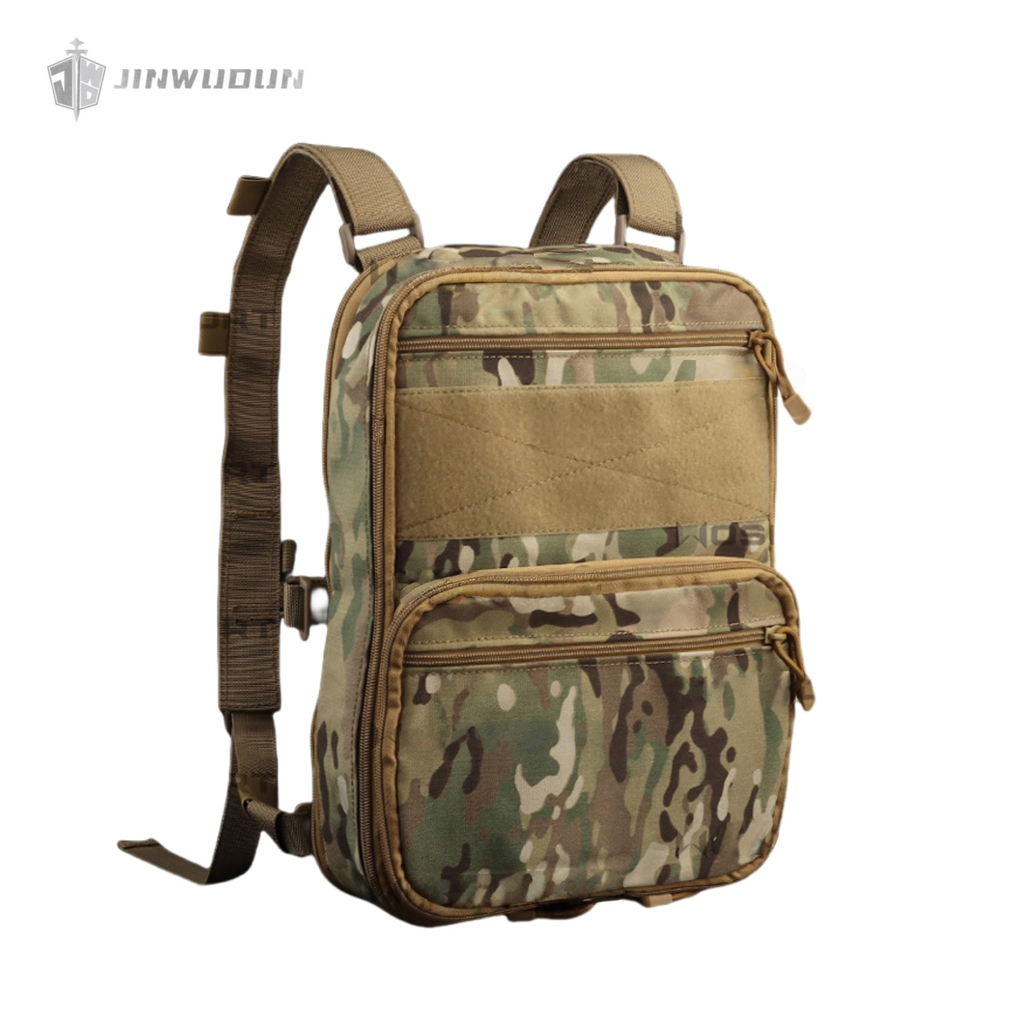 WST variable capacity tactical backpack, matte fabric, lightweight MOLLE system, external bag