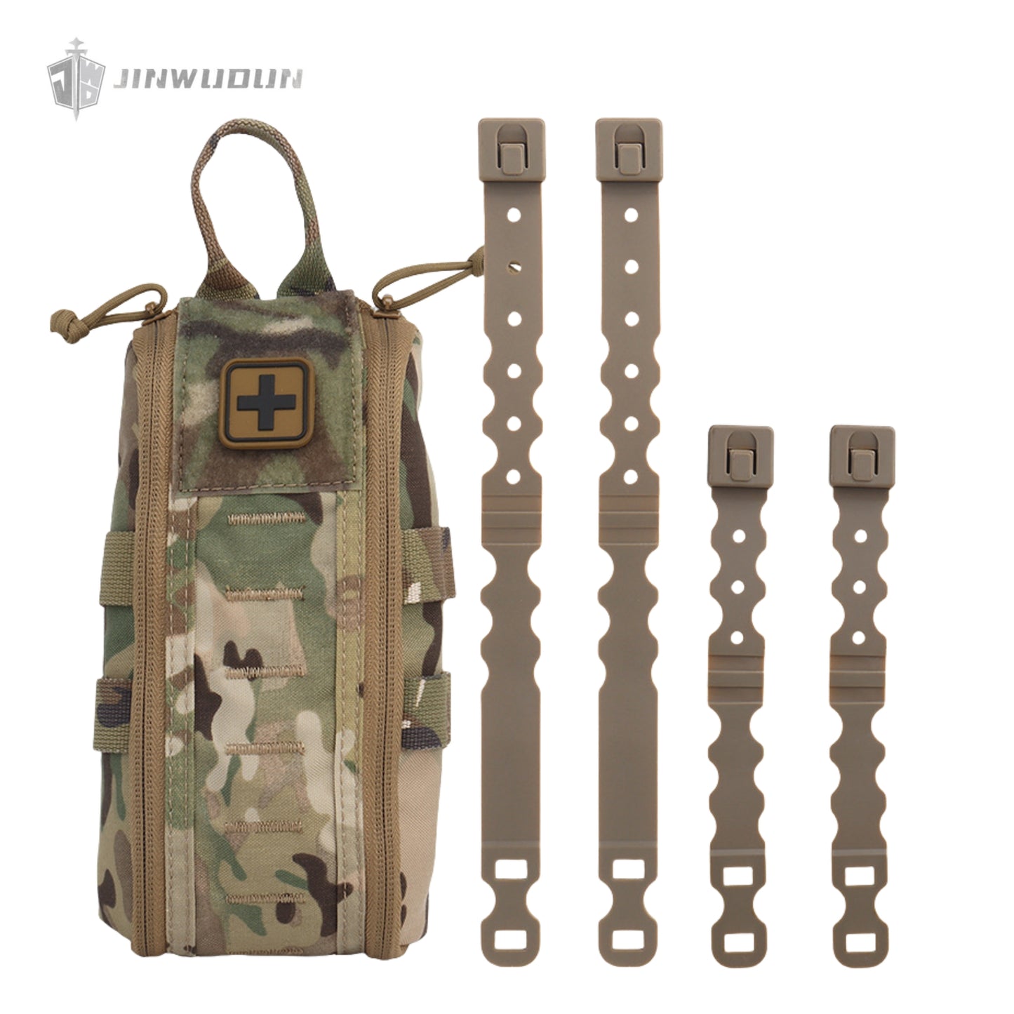 Outdoor tactical multi-functional military fan portable MOLLE medical bag rapid response first aid kit