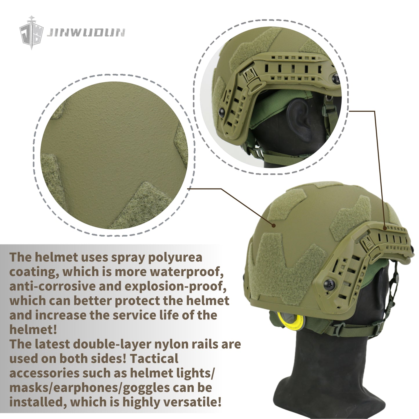NIJ IIIA Ultra-high cut bulletproof helmet,Military tactical bulletproof helmet
