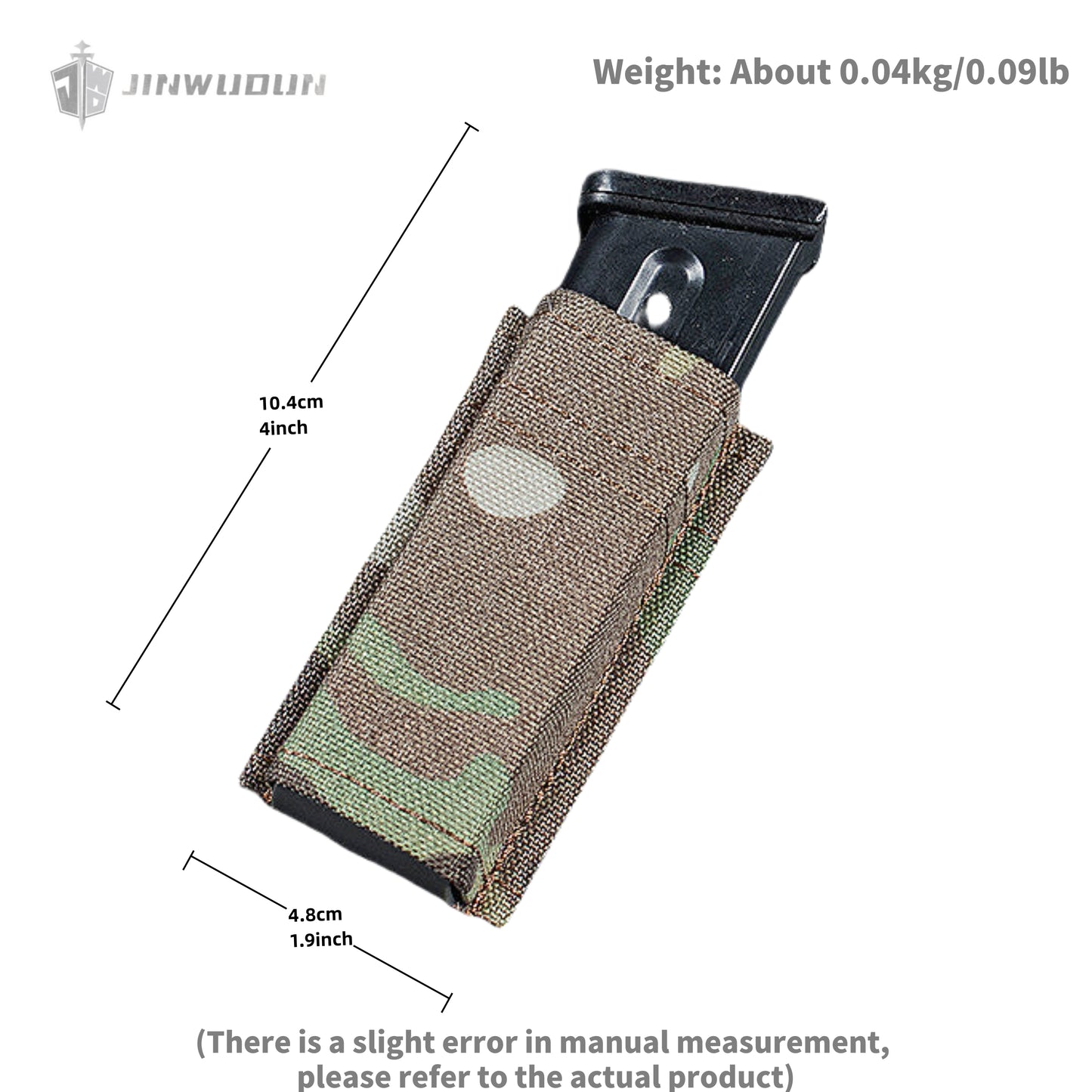 FAST single-link 9mm magazine pouch with MOLLE buckle for belt and waist seal, quick drainage