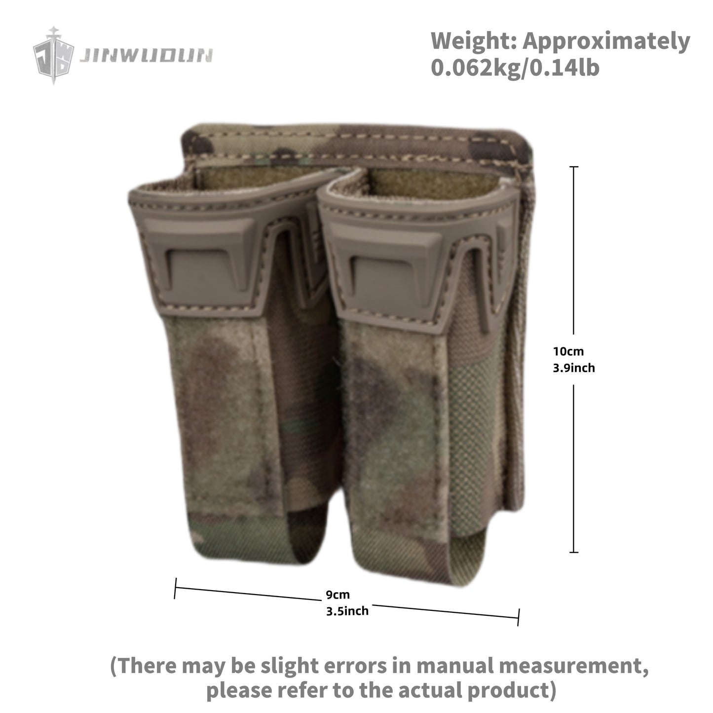 K-type double-linked pistol magazine bag outdoor tactical 9mm storage bag M system mount