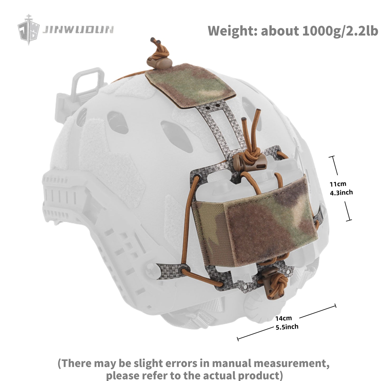 Night vision goggle battery box helmet bag adapts to a variety of tactical helmets elastic adjustment tactical equipment