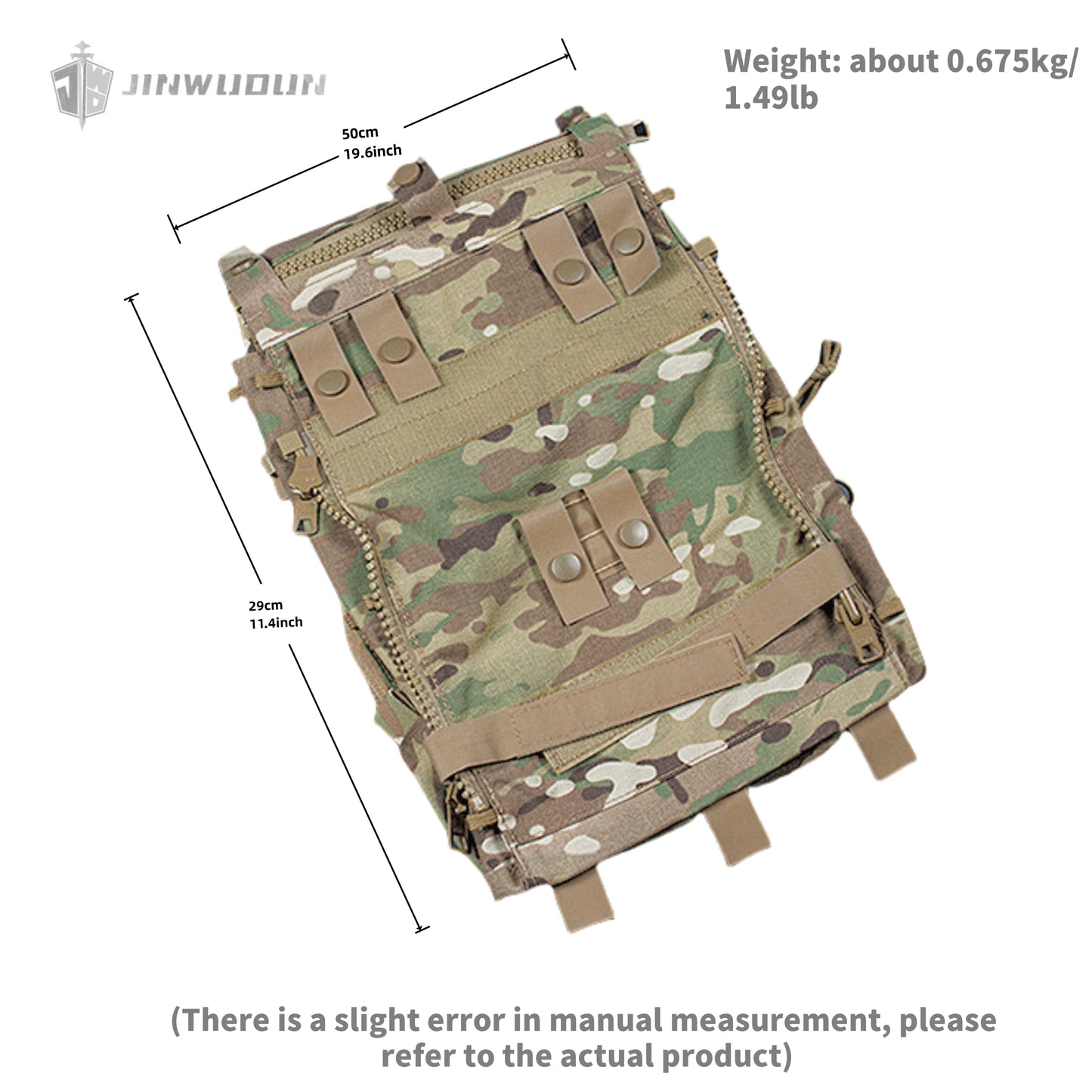 Spiritus Systems LV-119 Tactical Vest Function Expansion Pack Assault Expansion Back Plate