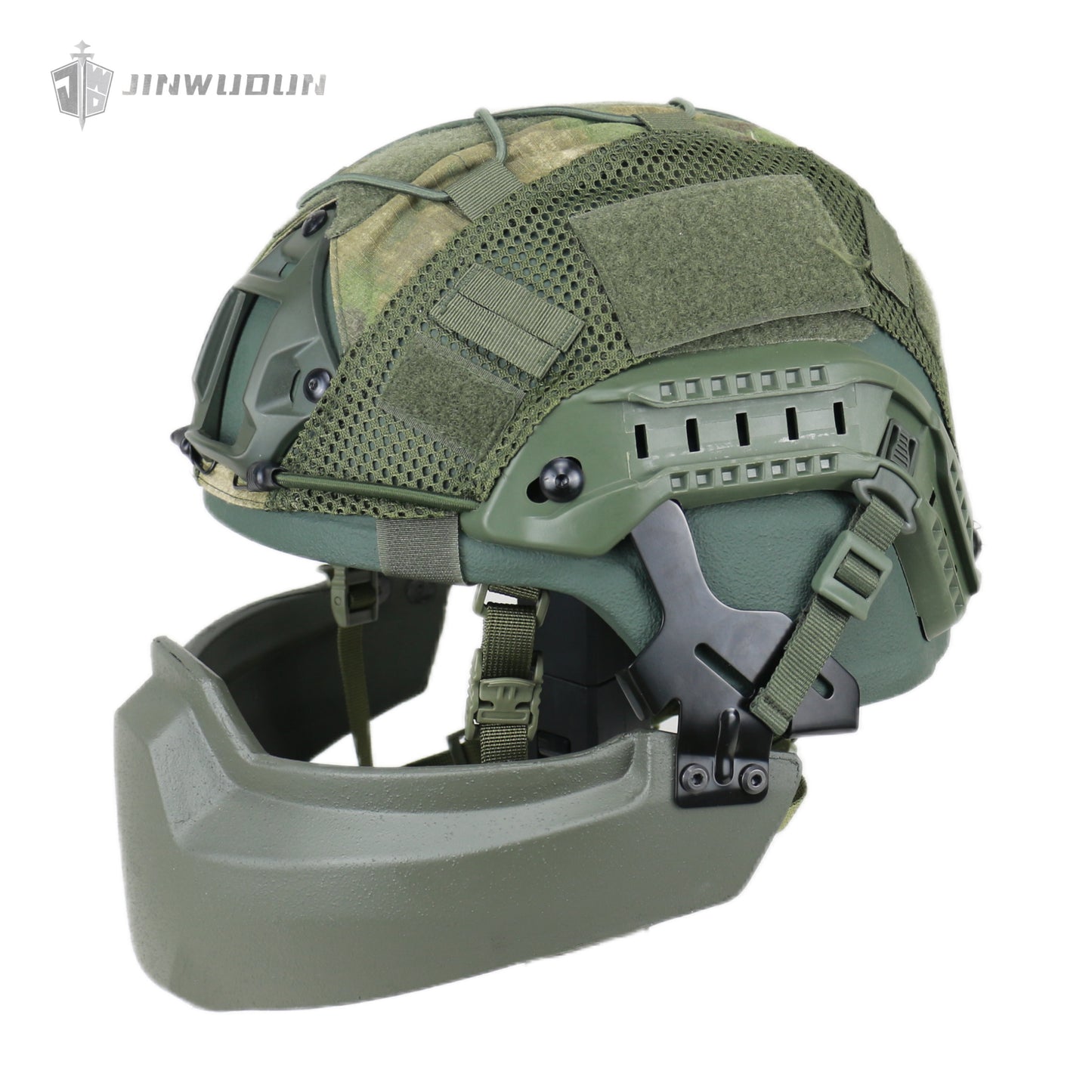 Level NIJ IIIA MICH helmet dedicated bulletproof jaw mask removable protective face mask