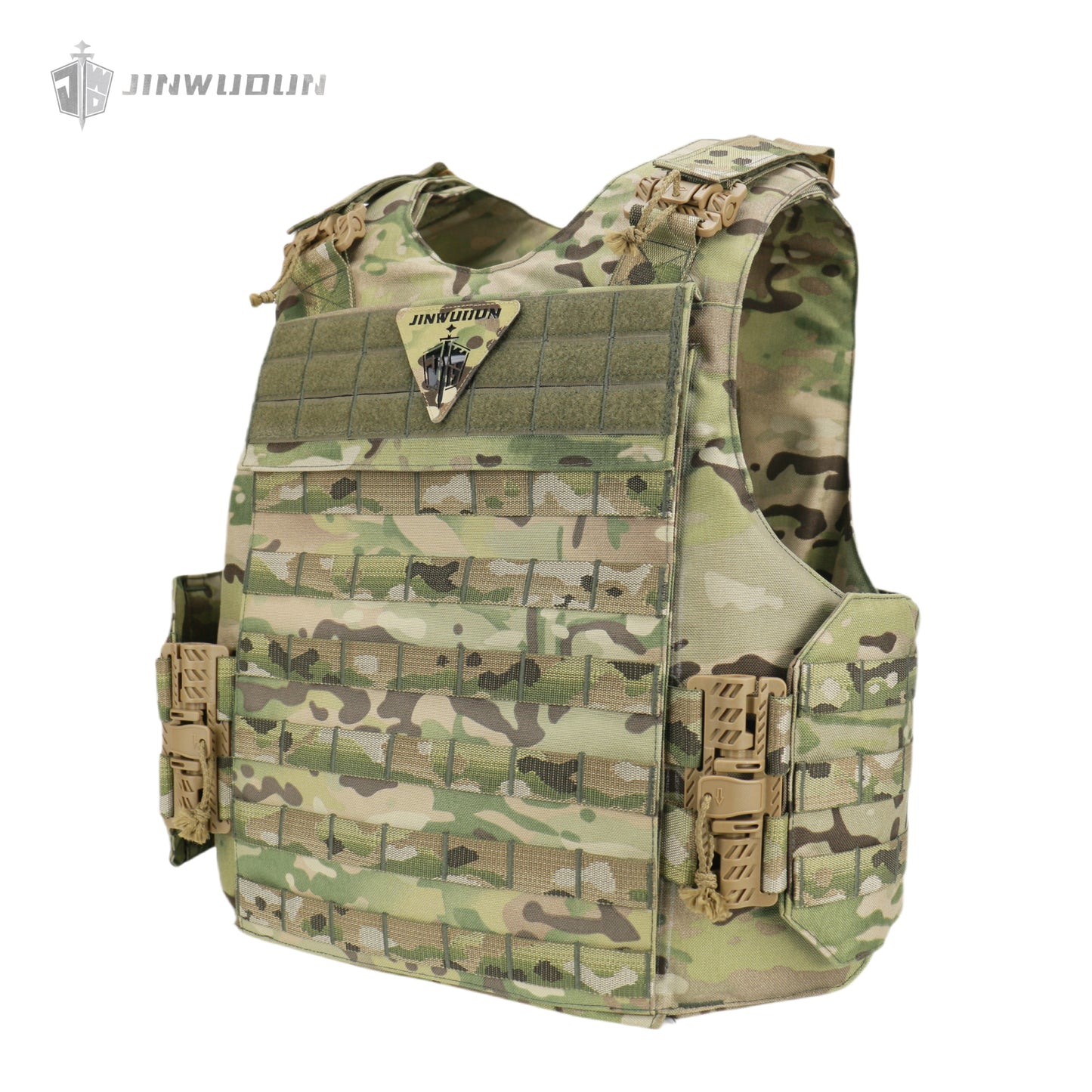 JWD-NIJ IIIA/III+/IV Level Bison bulletproof vest, 1000D nylon material fortress protection camouflage