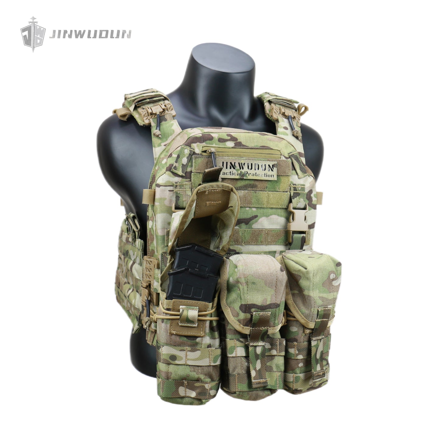 JWD-Magazine bag - 1000D nylon material can accommodate AK/AR magazines at the same time. Molle system accessory bag