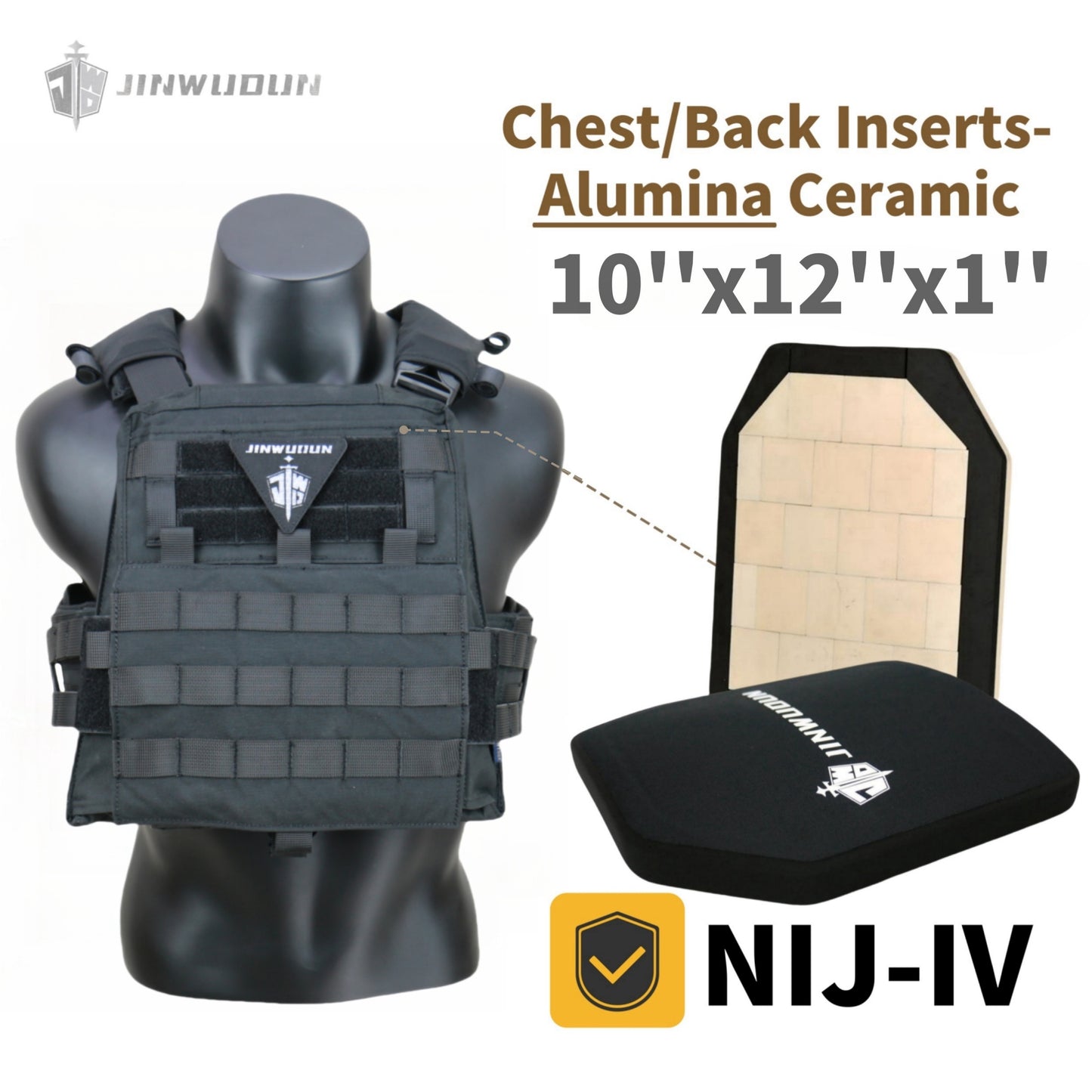 Level IIIA/IV AVS tactical bulletproof vest, made of nylon material, H-shaped support, multifunctional, lightweight and durable