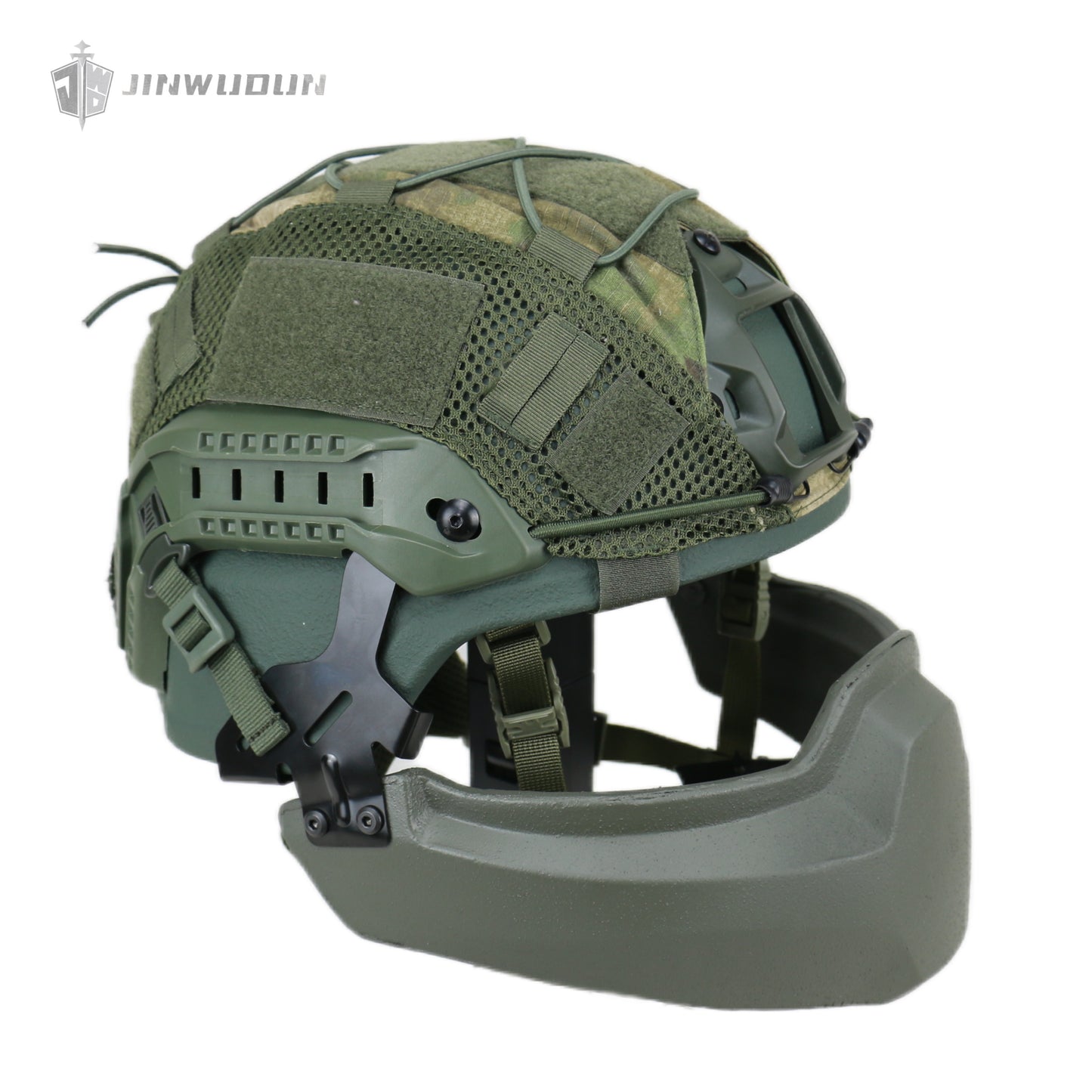 Level NIJ IIIA MICH helmet dedicated bulletproof jaw mask removable protective face mask