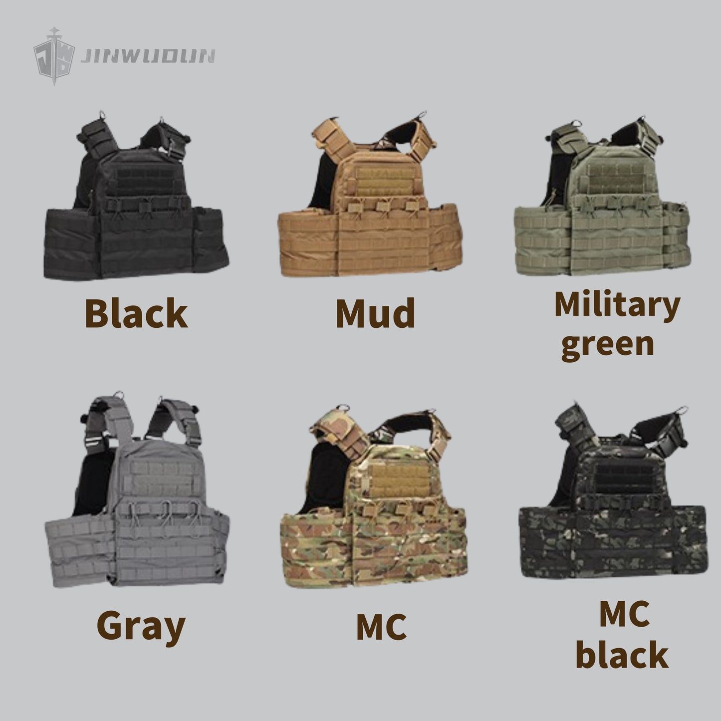 CPC tactical vest, made of nylon, can accommodate 20*16.5 inch bulletproof plates.