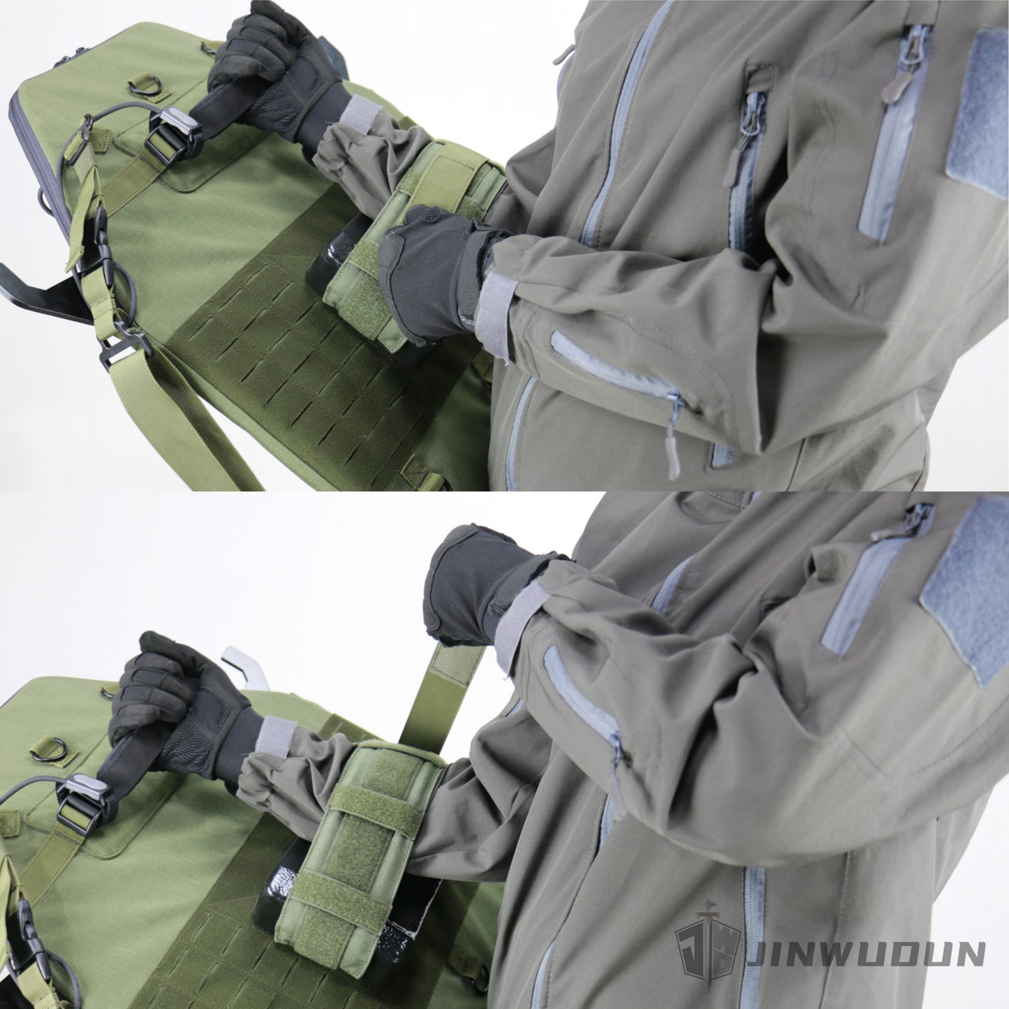 JWD-Level NIJ IIIA tactical quick-response bulletproof shield, lightweight and multi-purpose with strobe light, UHMWPE material